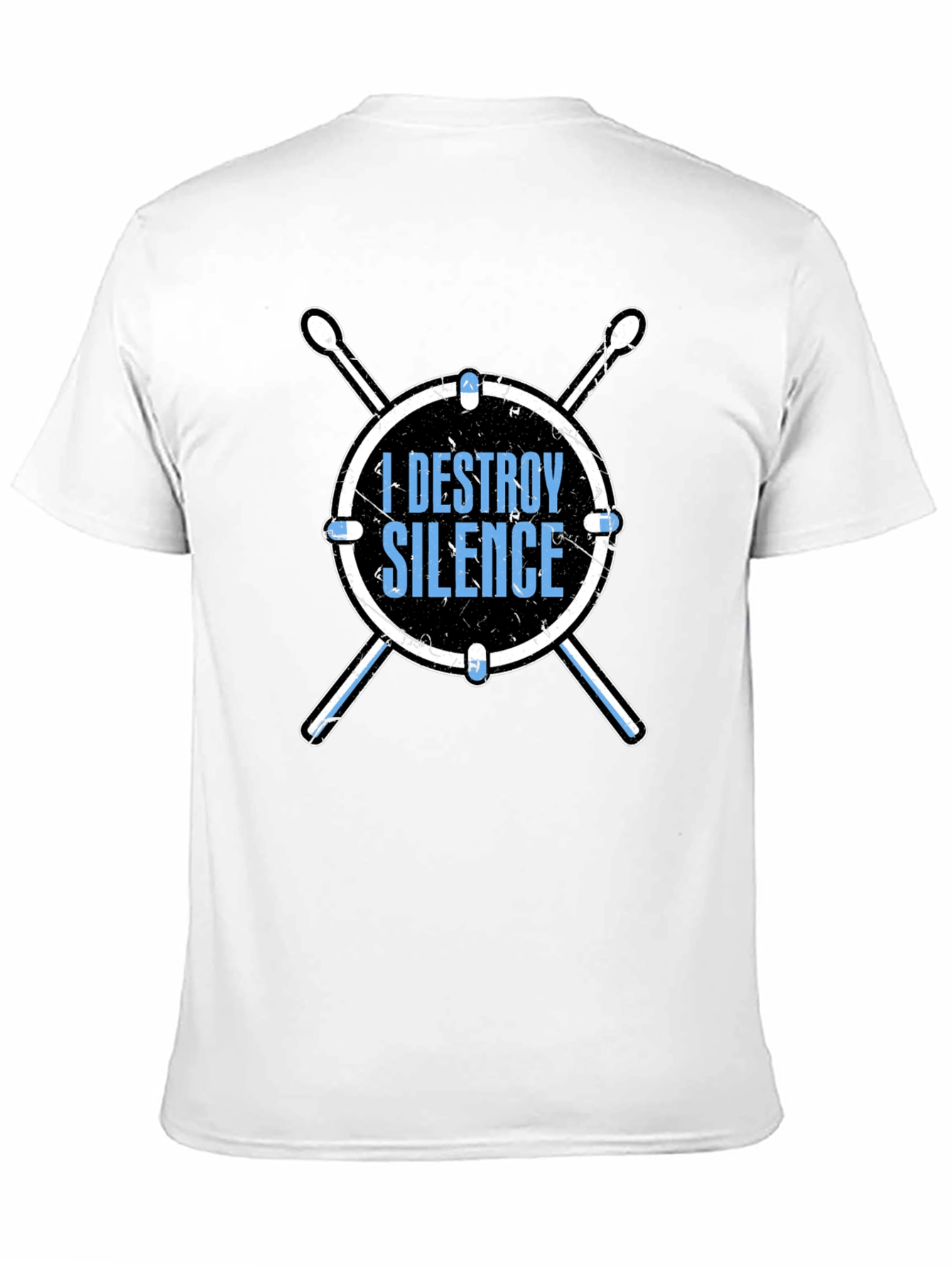 I Destroy Silence Drummer T-Shirt - Music Lover Tee