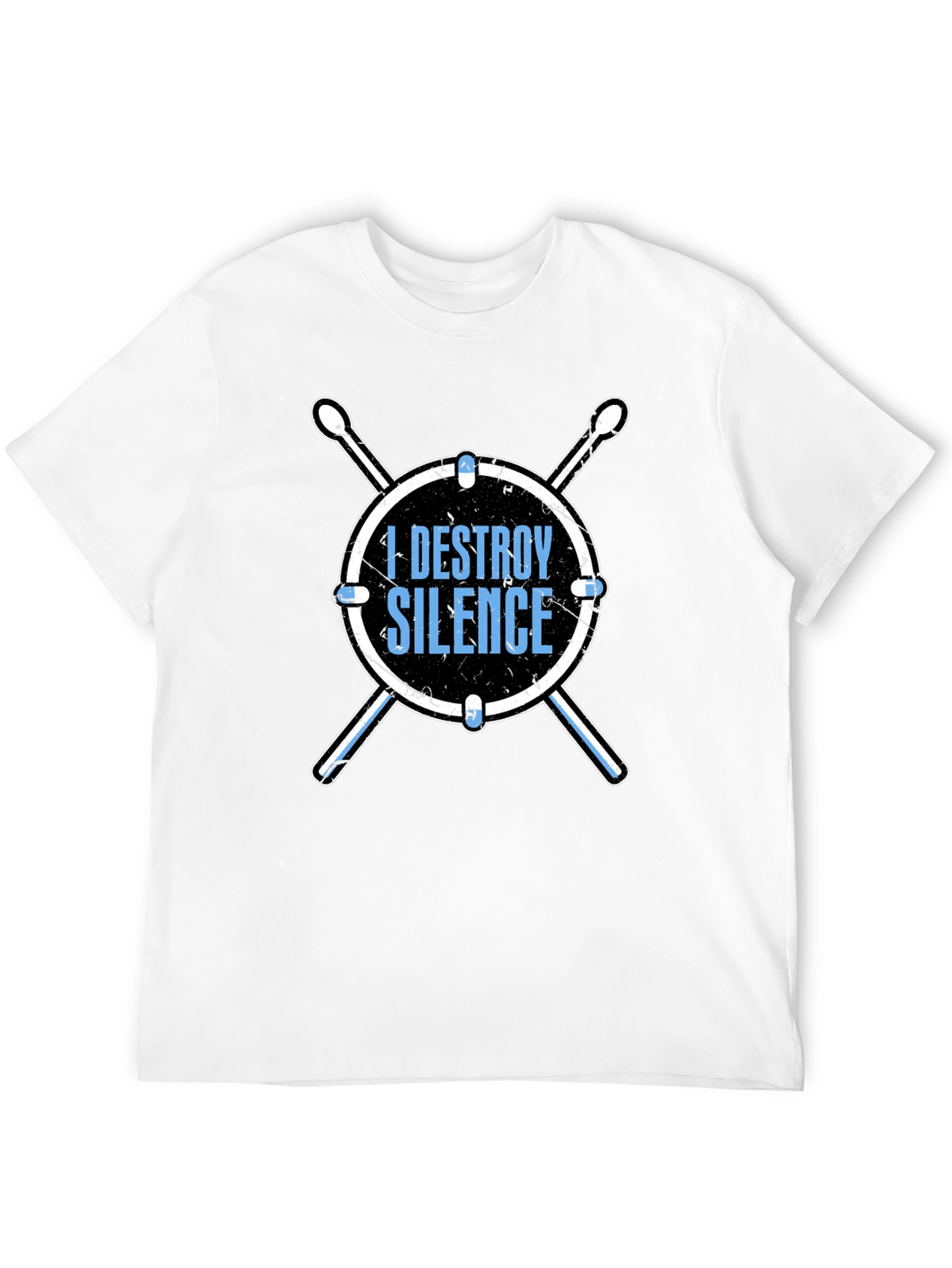 I Destroy Silence Drummer T-Shirt - Music Lover Tee