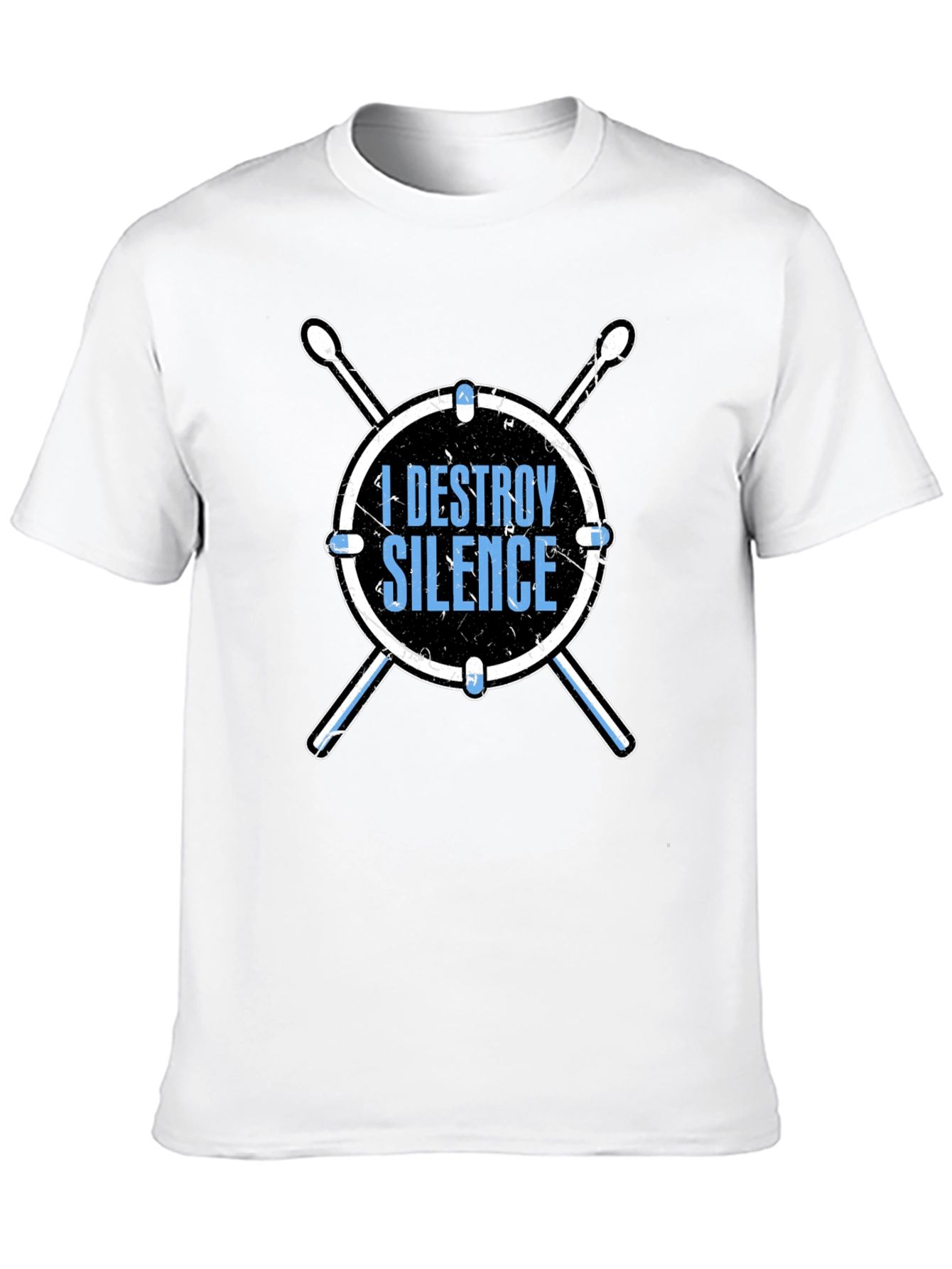 I Destroy Silence Drummer T-Shirt - Music Lover Tee