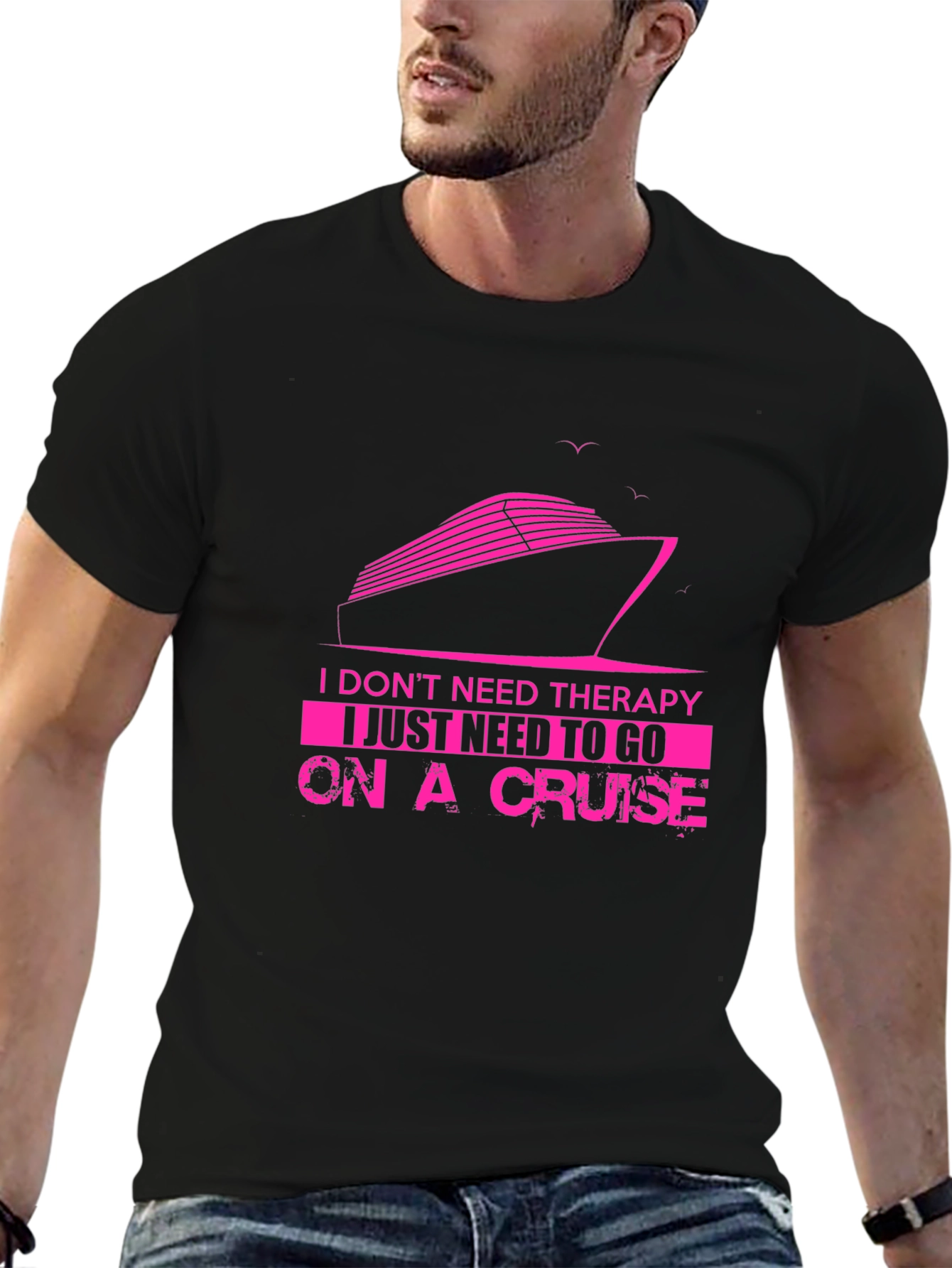 Cruise Therapy T-Shirt - Mens Black Graphic Tee