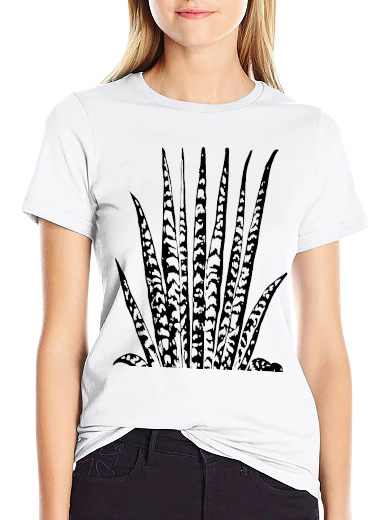 Mens Snake Plant Graphic Tee - Black