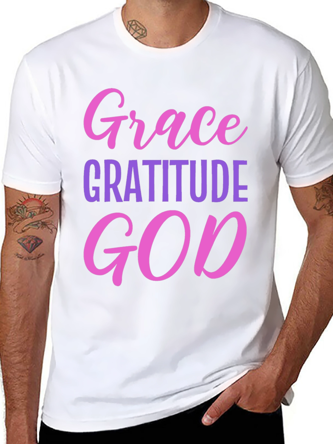 Grace Gratitude God T-Shirt - Black