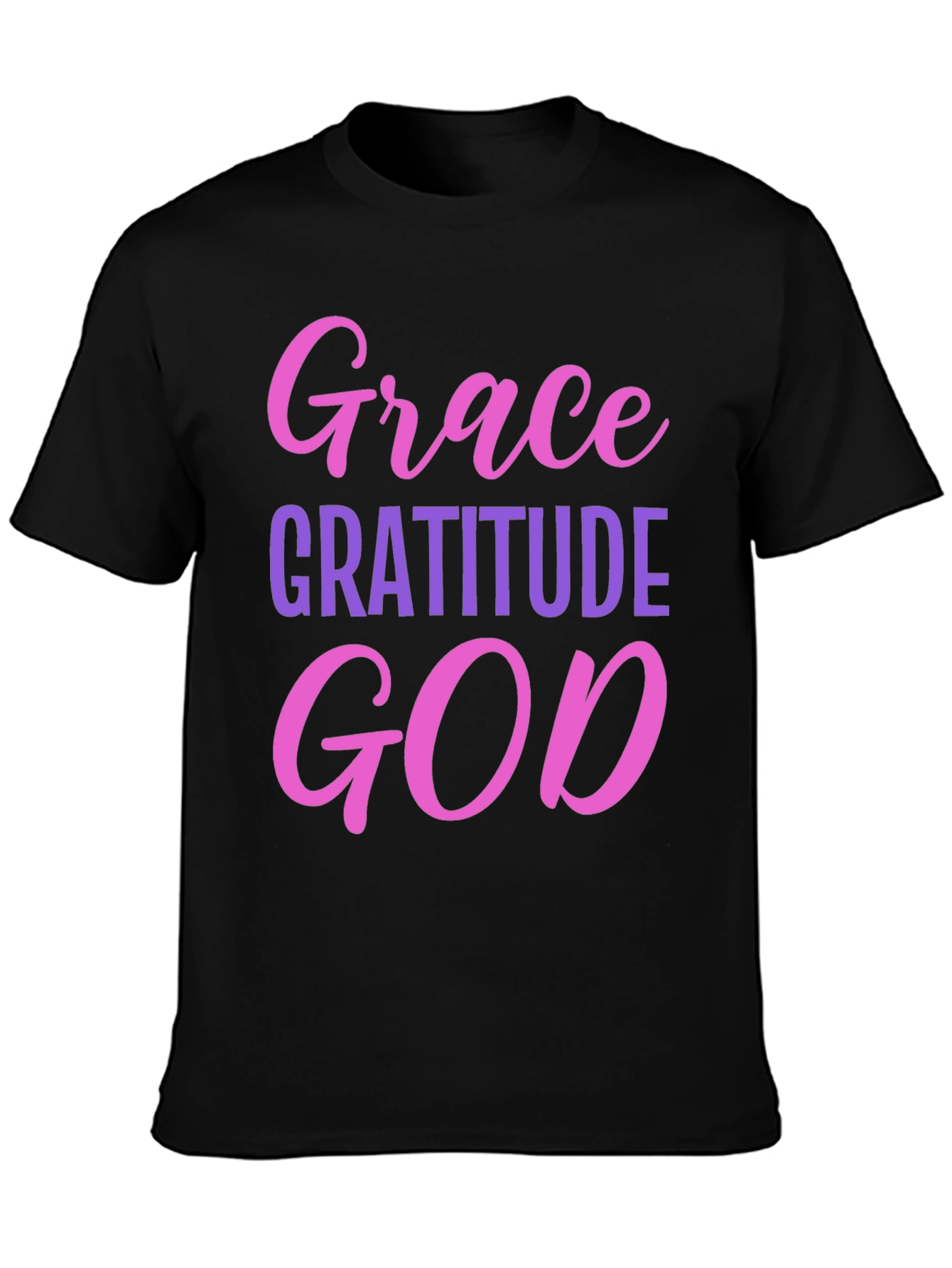 Grace Gratitude God T-Shirt - Black