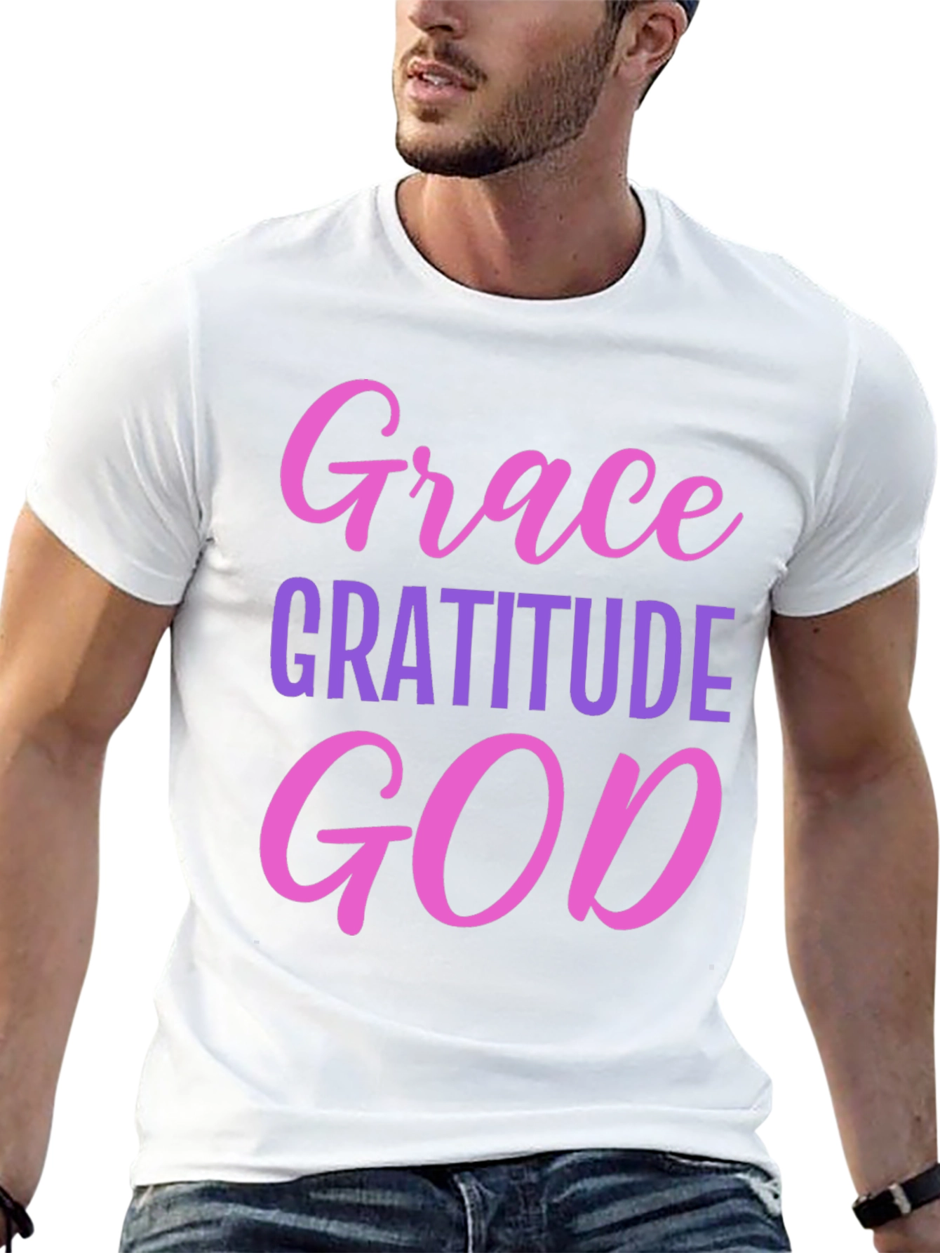 Grace Gratitude God T-Shirt - Black