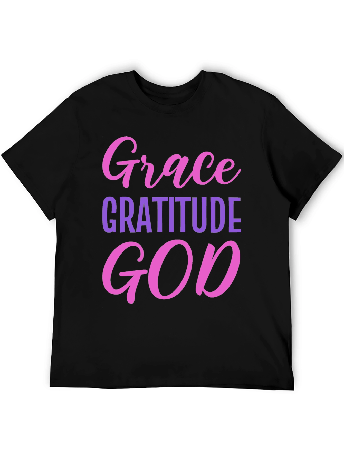 Grace Gratitude God T-Shirt - Black