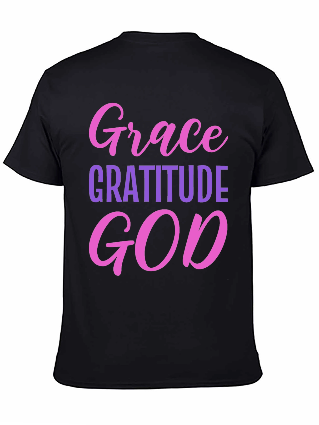 Grace Gratitude God T-Shirt - Black