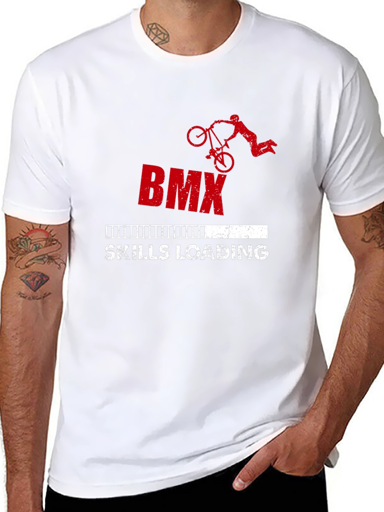 BMX Skills Loading Graphic T-Shirt - Black