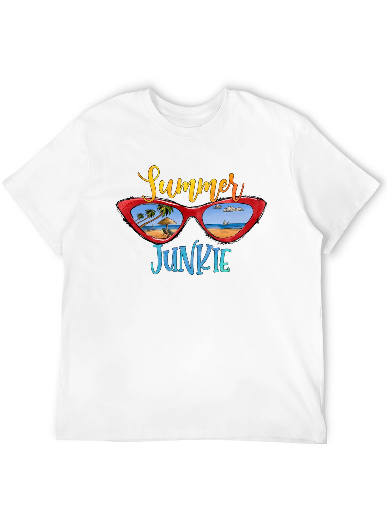 Summer Junkie Graphic T-Shirt - Beach Vibes!