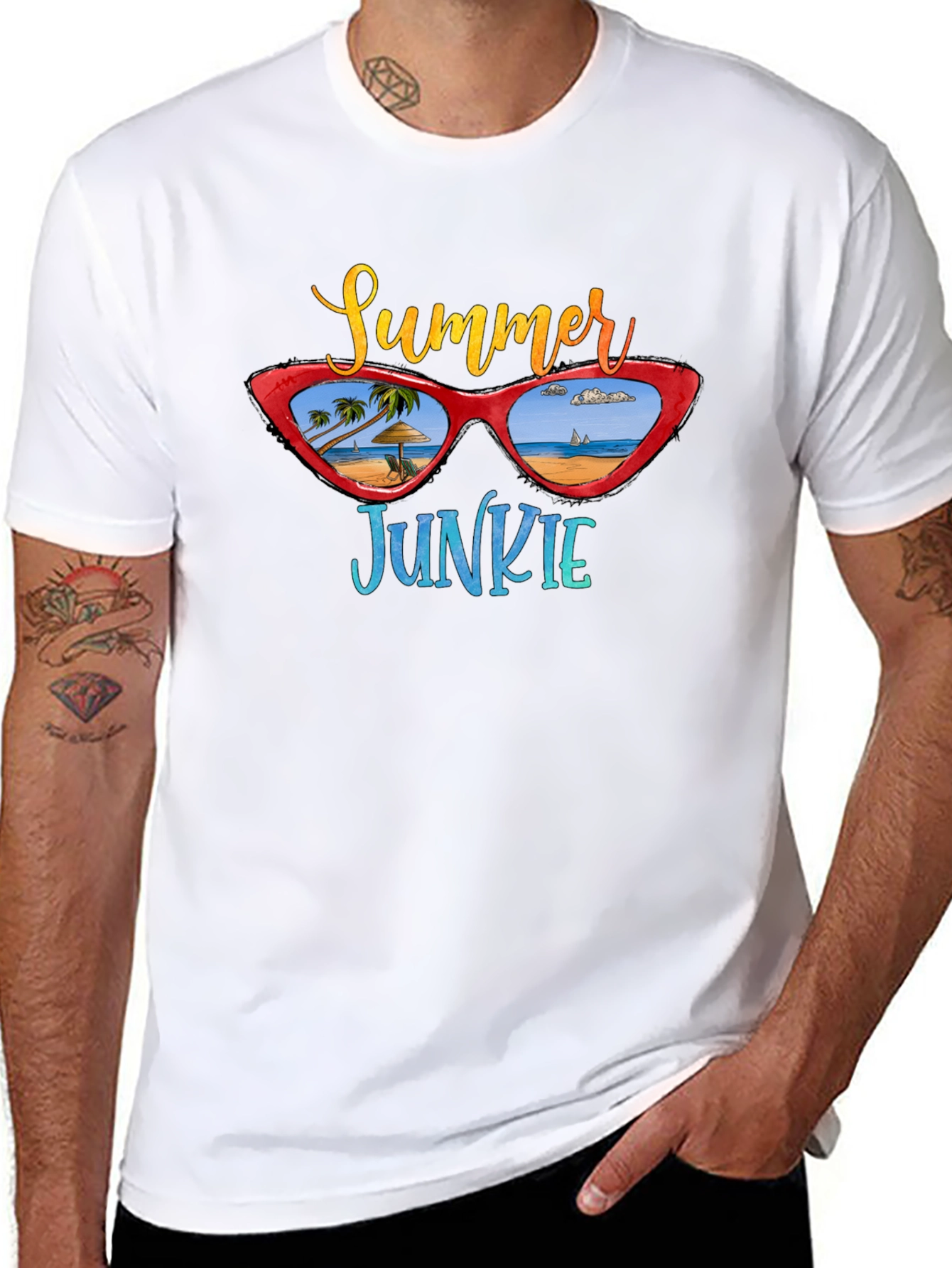 Summer Junkie Graphic T-Shirt - Beach Vibes!