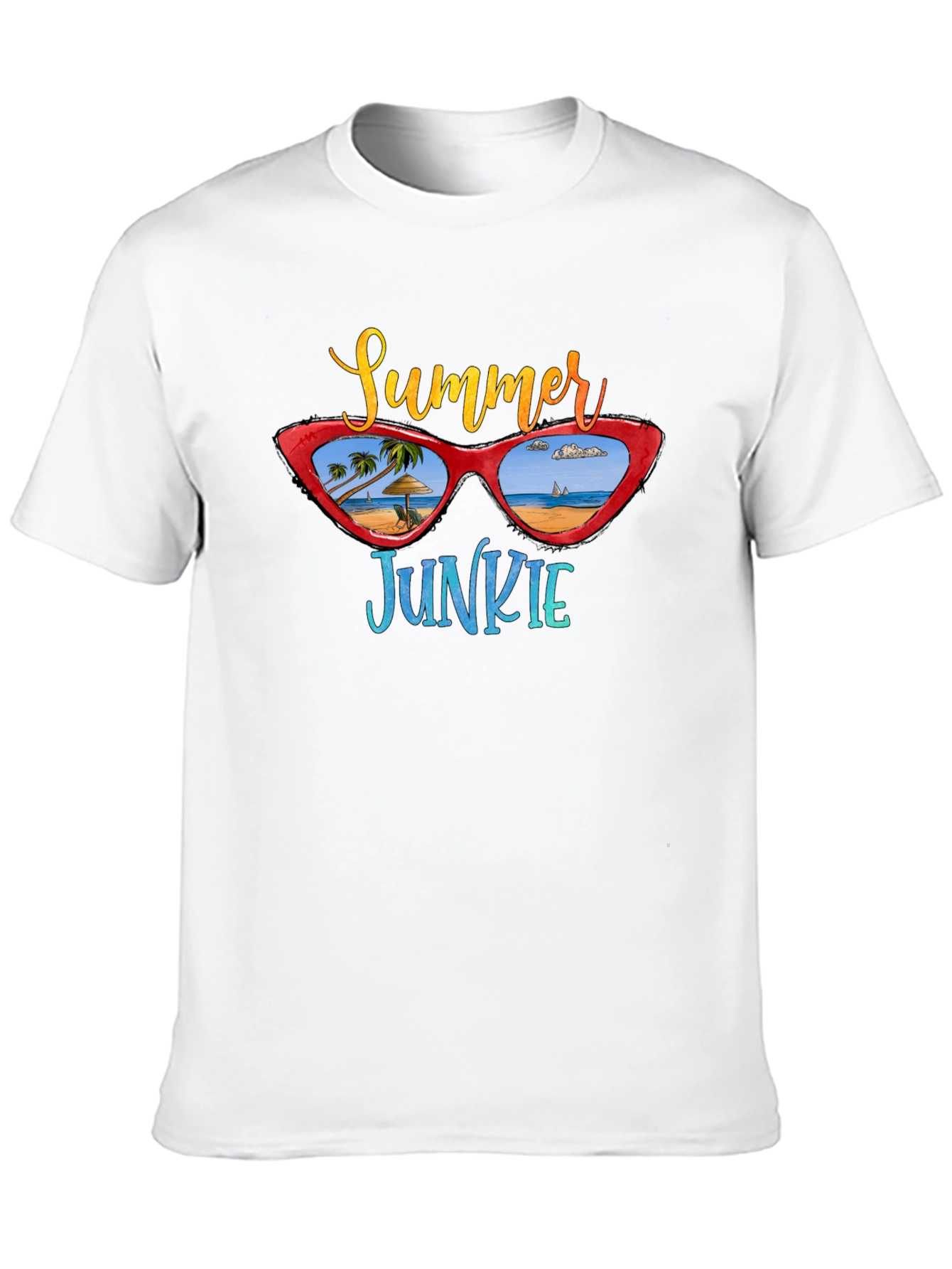 Summer Junkie Graphic T-Shirt - Beach Vibes!