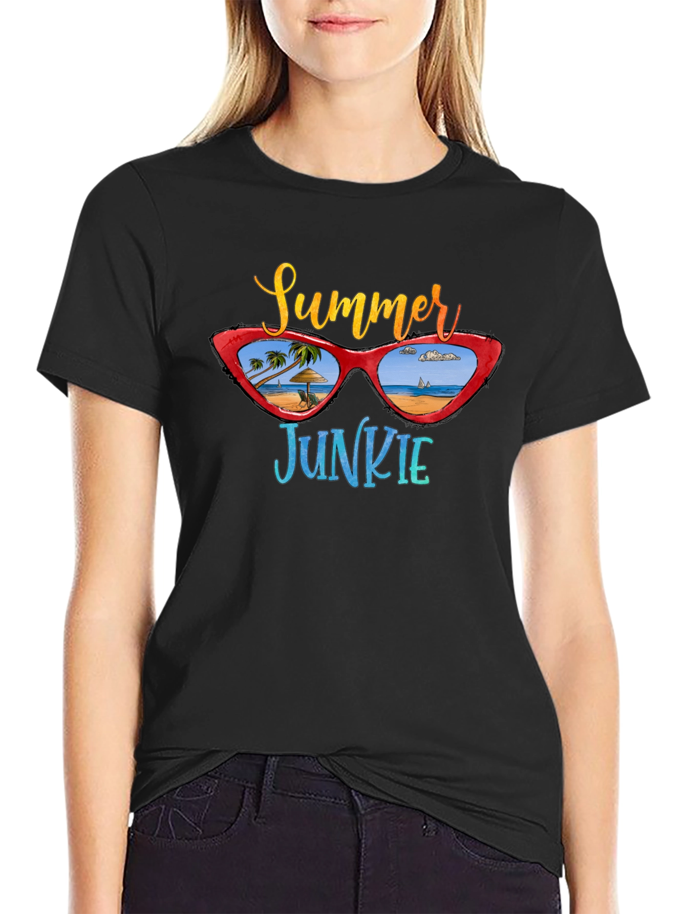 Summer Junkie Graphic T-Shirt - Beach Vibes!