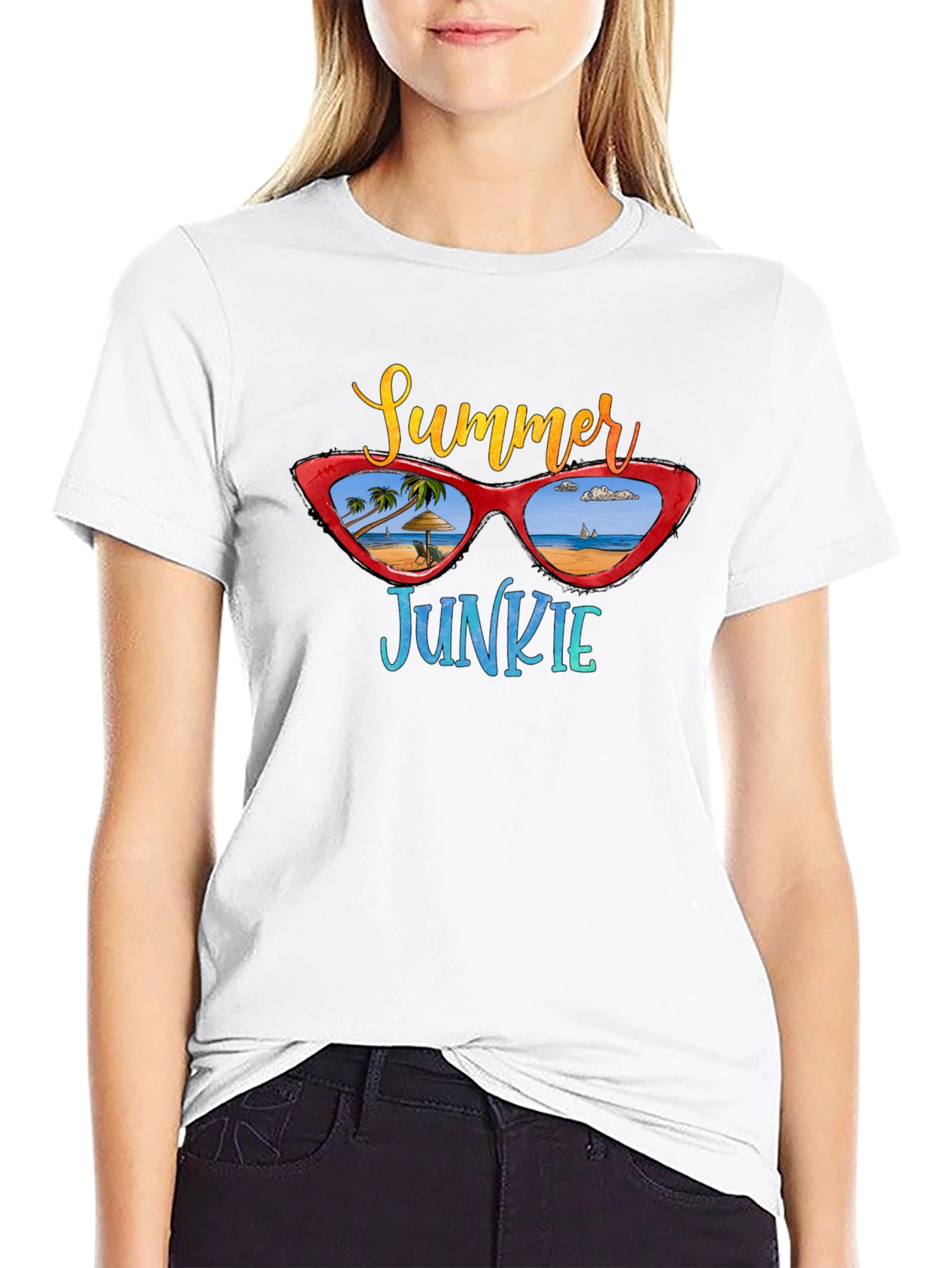Summer Junkie Graphic T-Shirt - Beach Vibes!