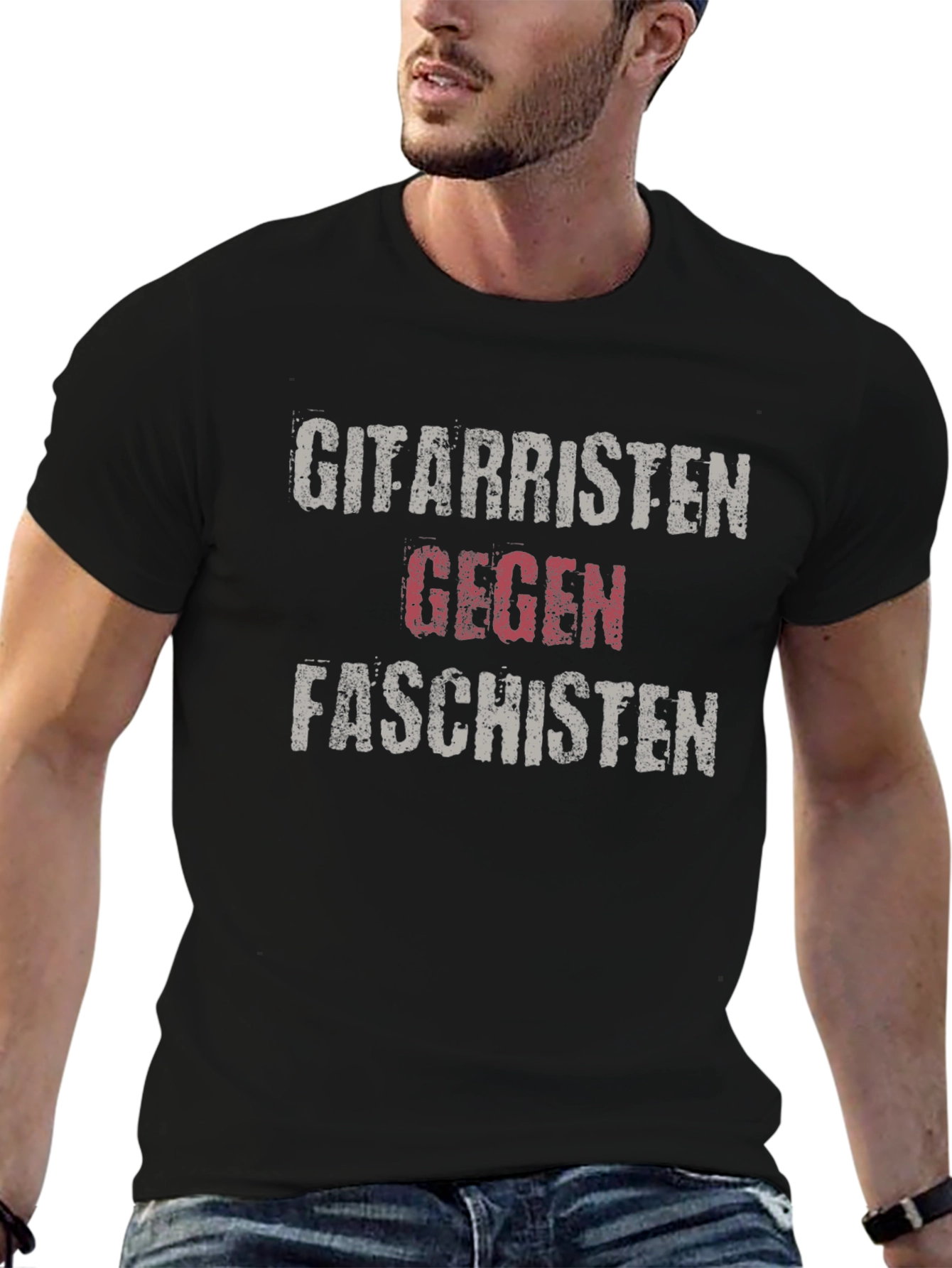 Gitarristen Gegen Faschisten Black Graphic Tee
