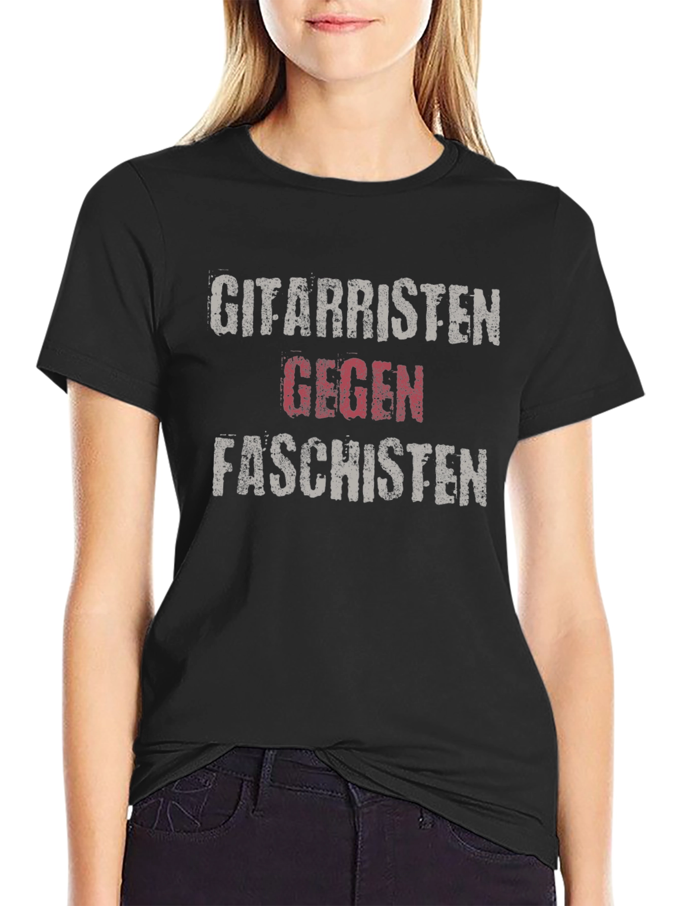 Gitarristen Gegen Faschisten Black Graphic Tee