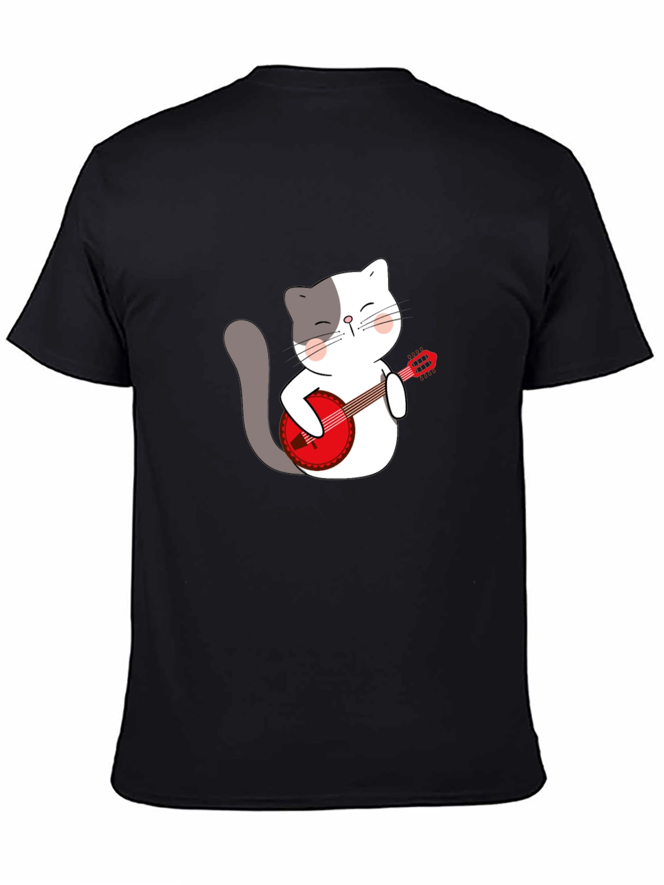 Cat Playing Banjo Graphic T-Shirt
