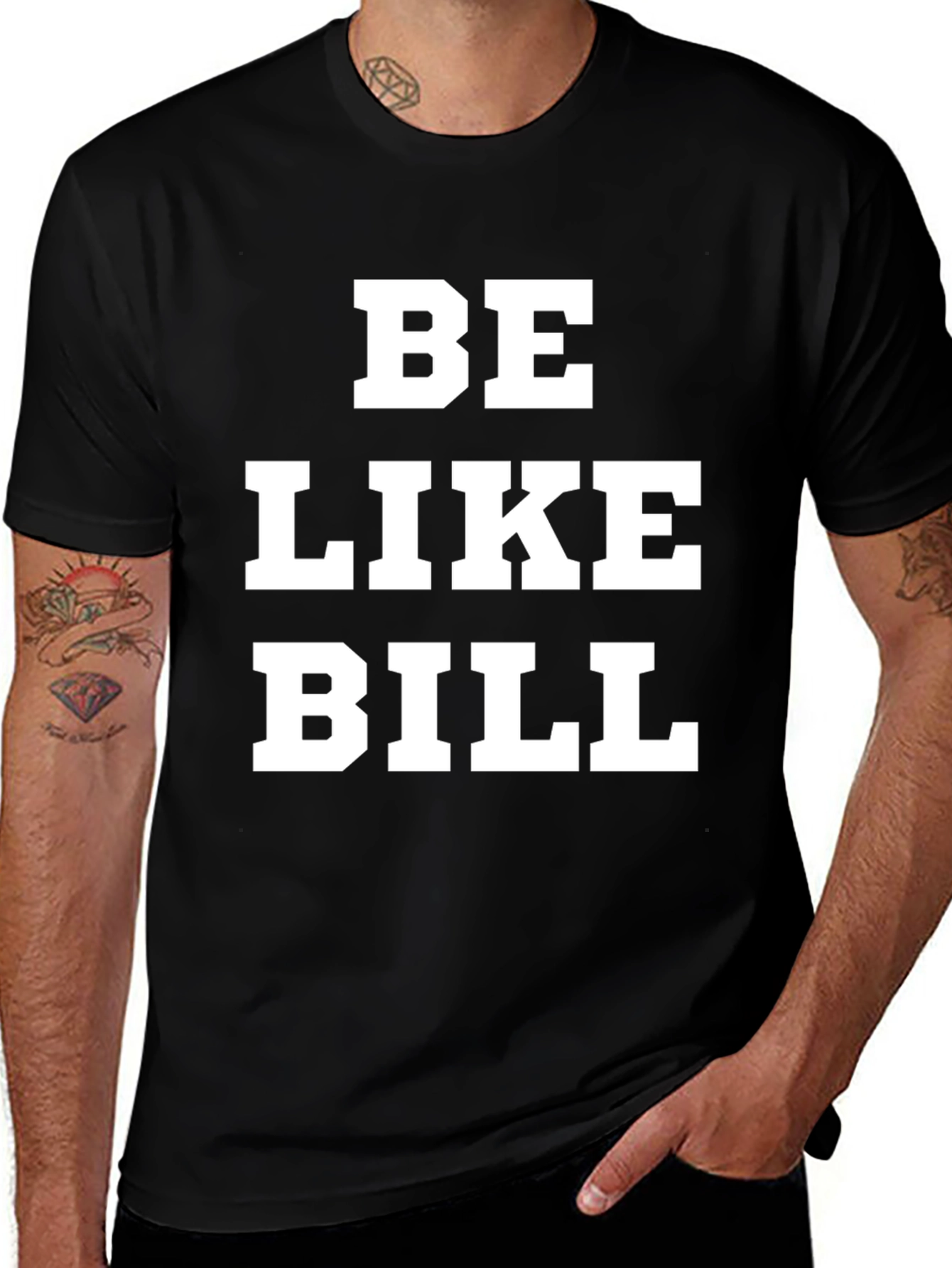 Be Like Bill Graphic Tee - Black Cotton T-Shirt