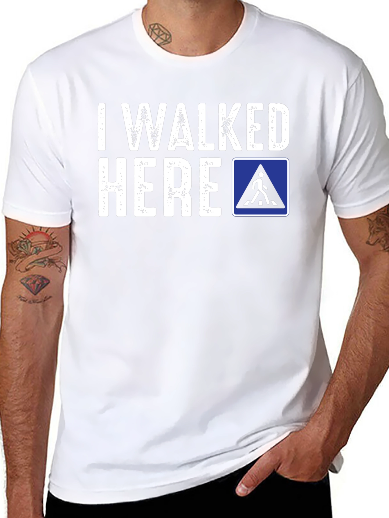 I Walked Here Novelty T-Shirt
