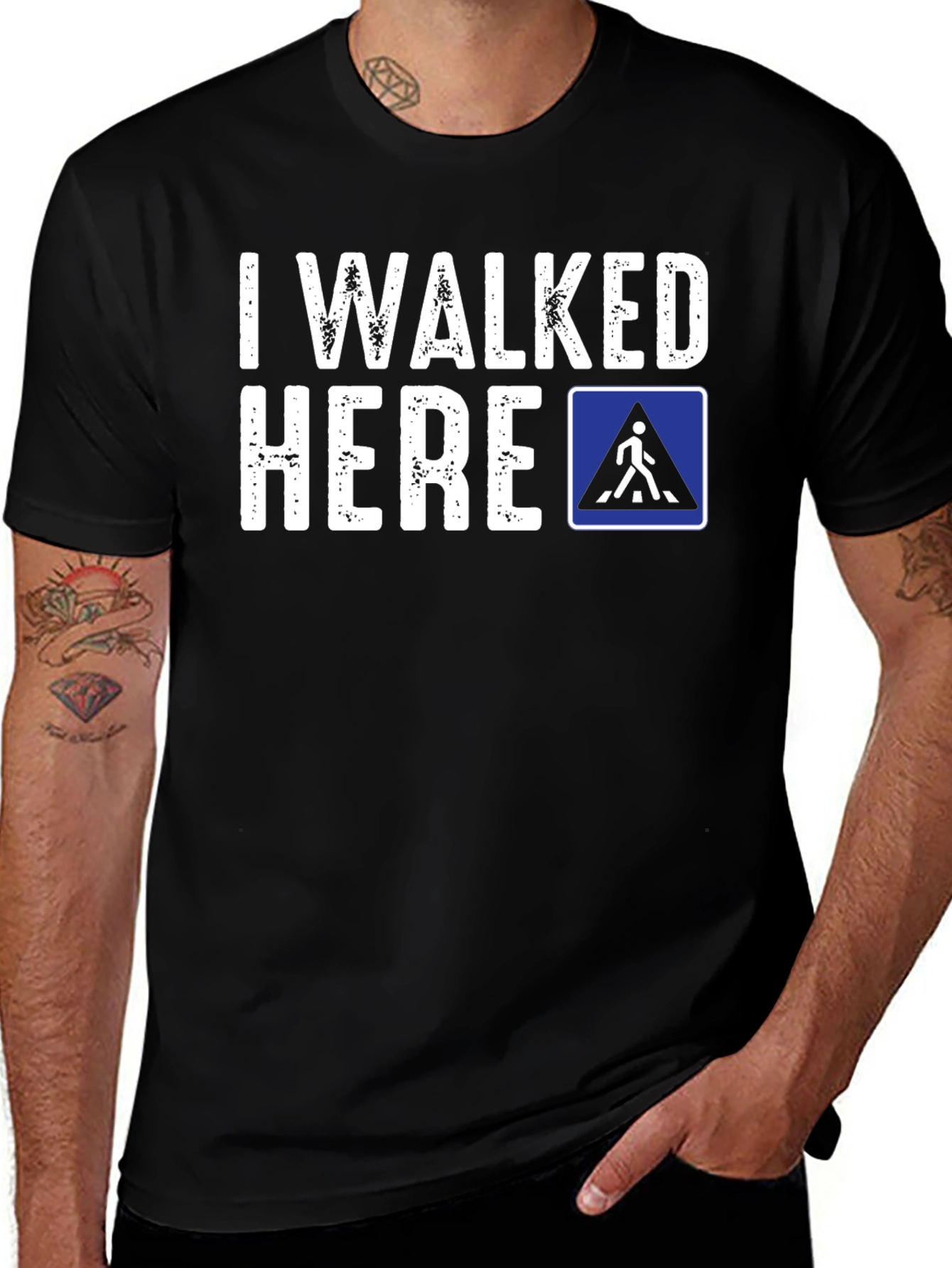 I Walked Here Novelty T-Shirt