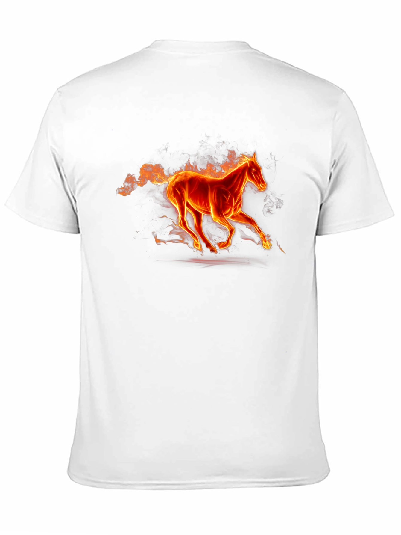 Fiery Horse Graphic Tee - Bold Black T-Shirt