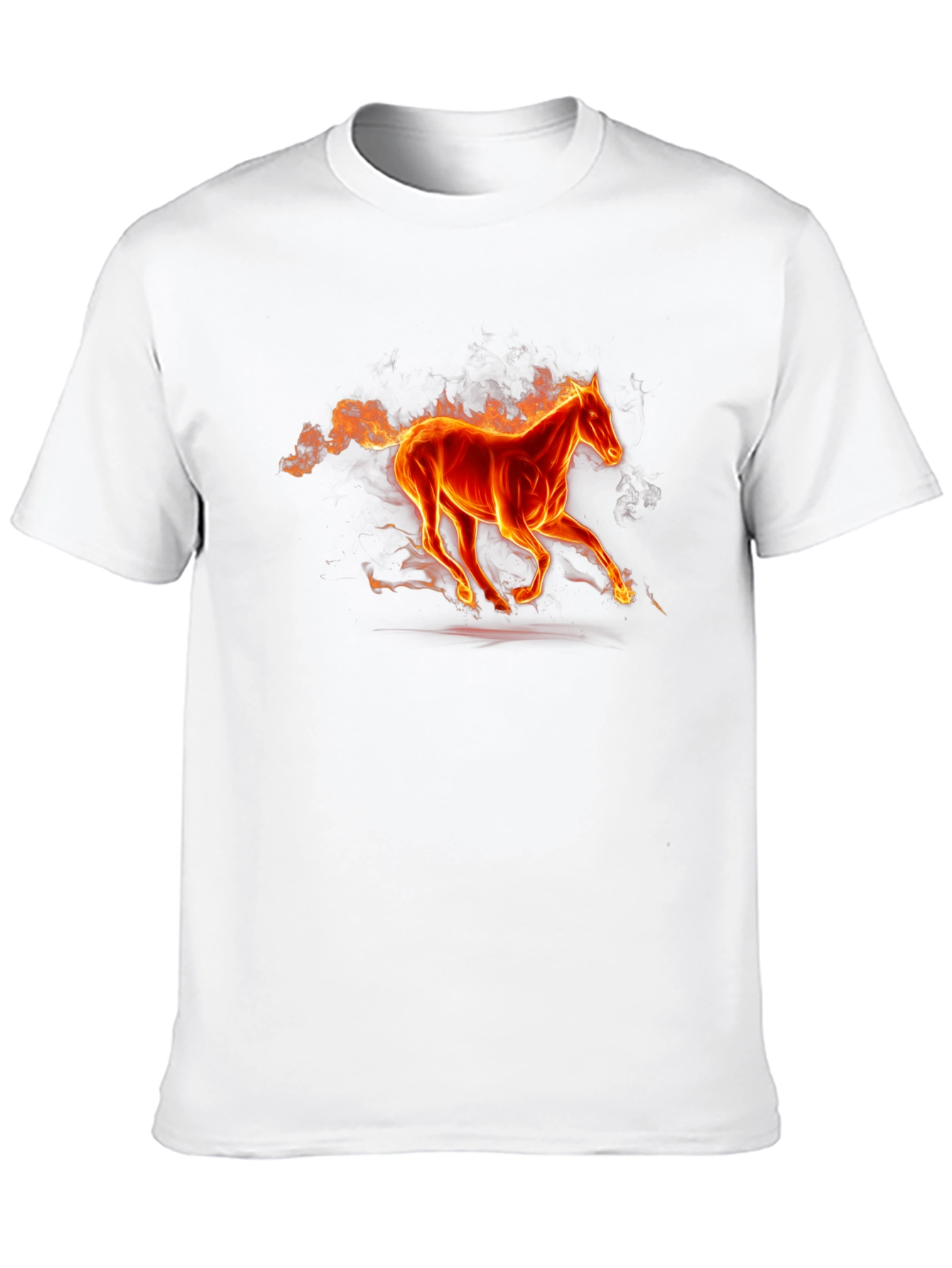 Fiery Horse Graphic Tee - Bold Black T-Shirt