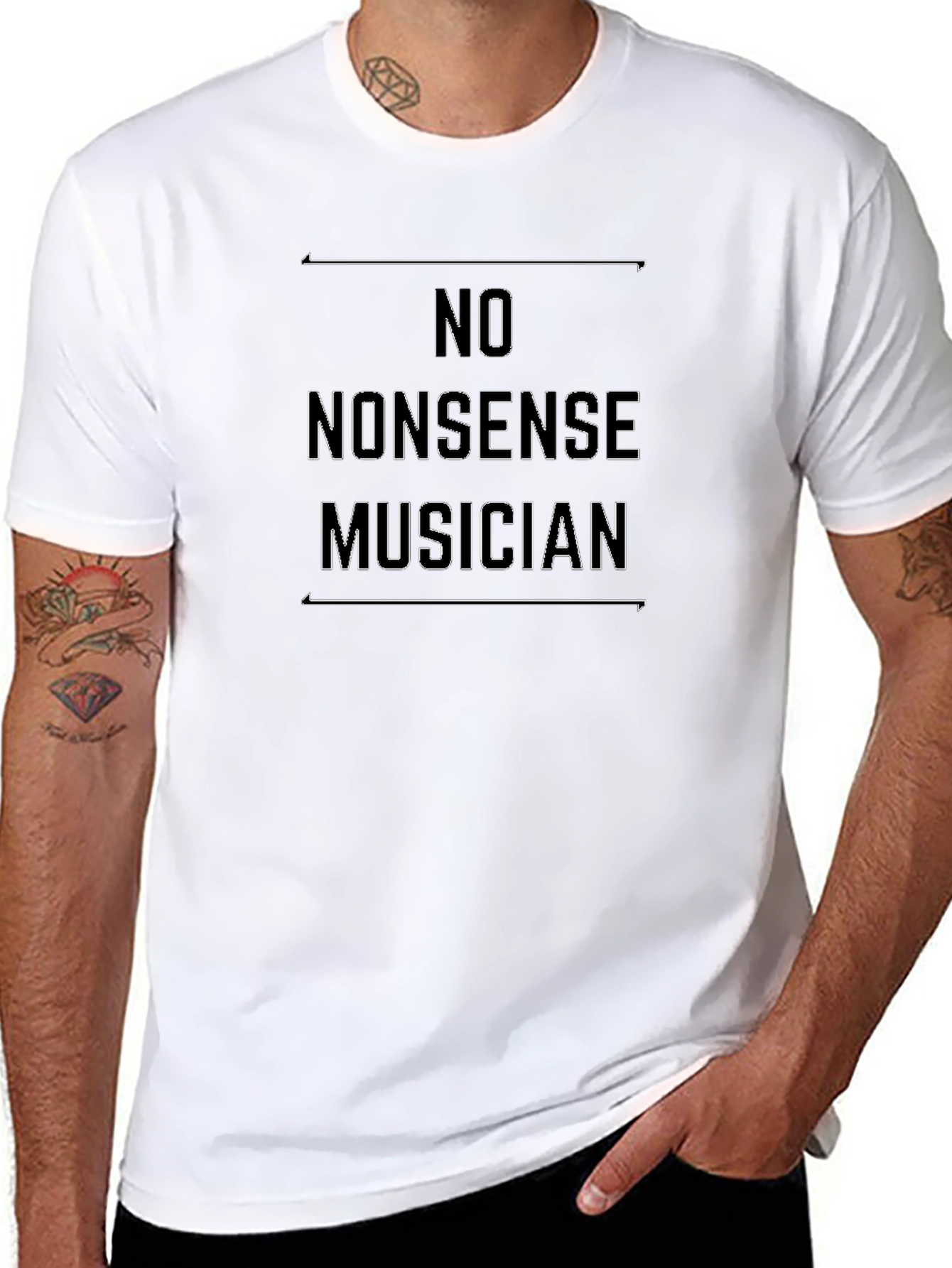 No Nonsense Musician Black T-Shirt