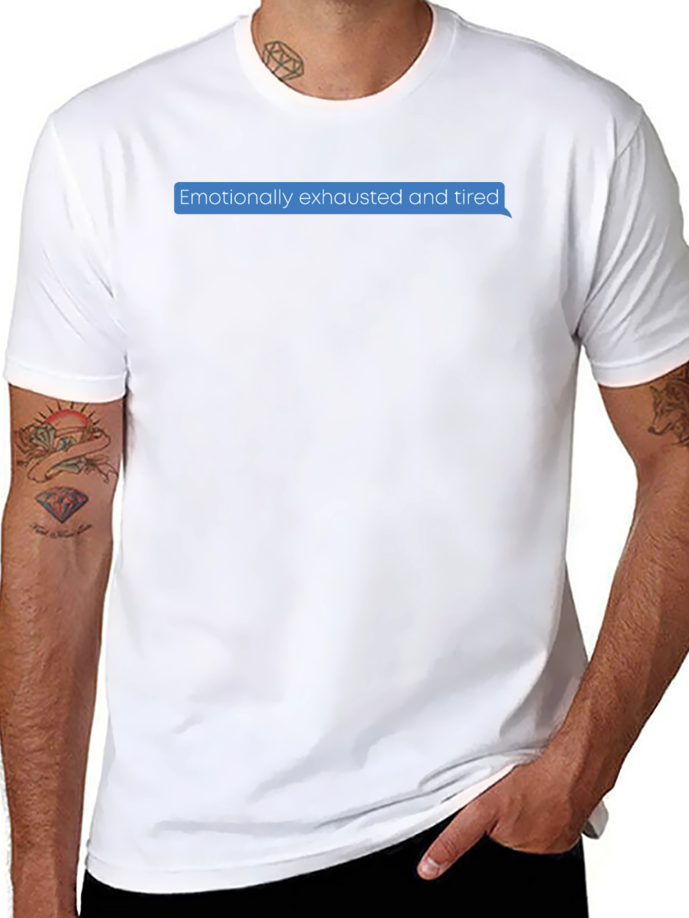 Emotionally Exhausted Text Bubble T-Shirt