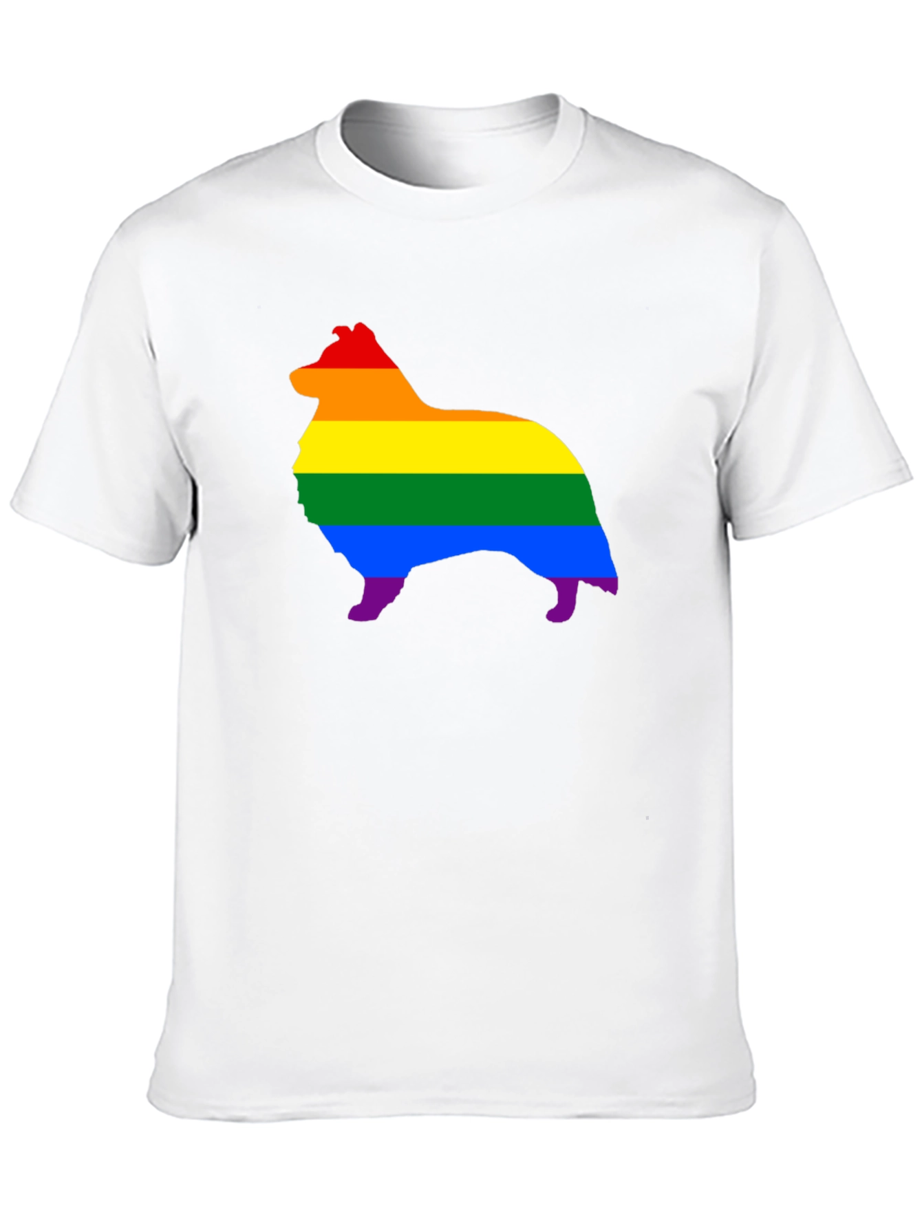Rainbow Dog Silhouette Graphic Tee