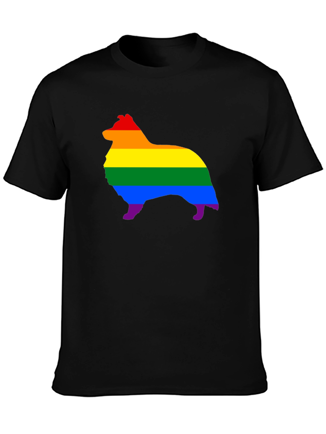 Rainbow Dog Silhouette Graphic Tee