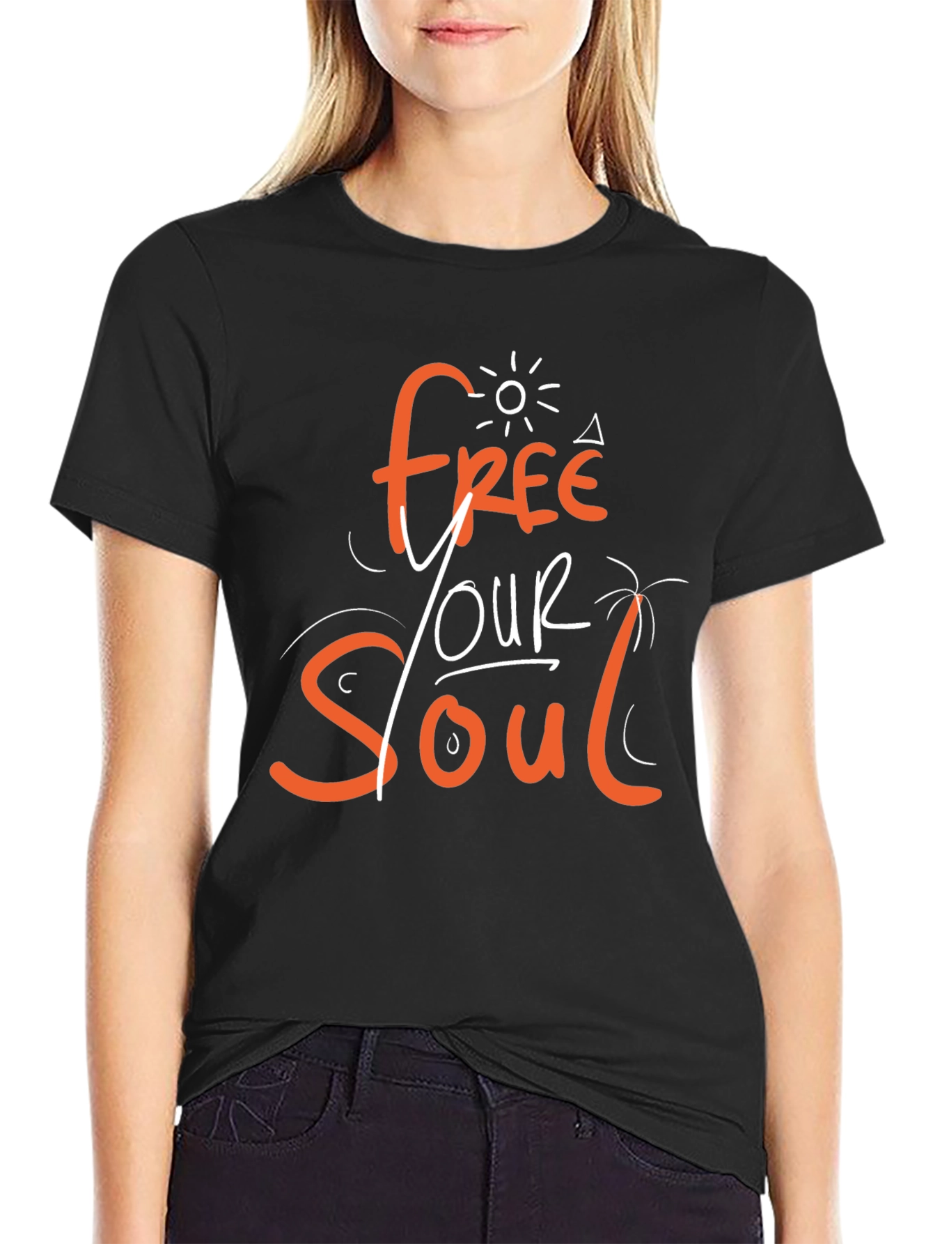 Free Your Soul Graphic Print T-Shirt