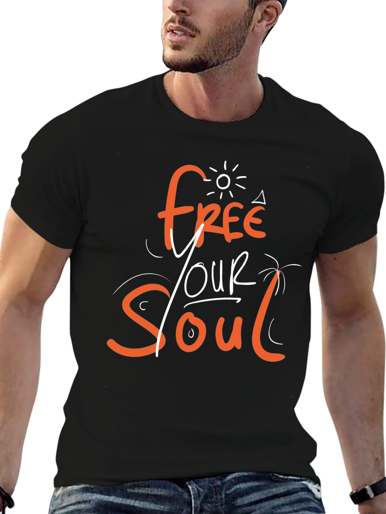 Free Your Soul Graphic Print T-Shirt