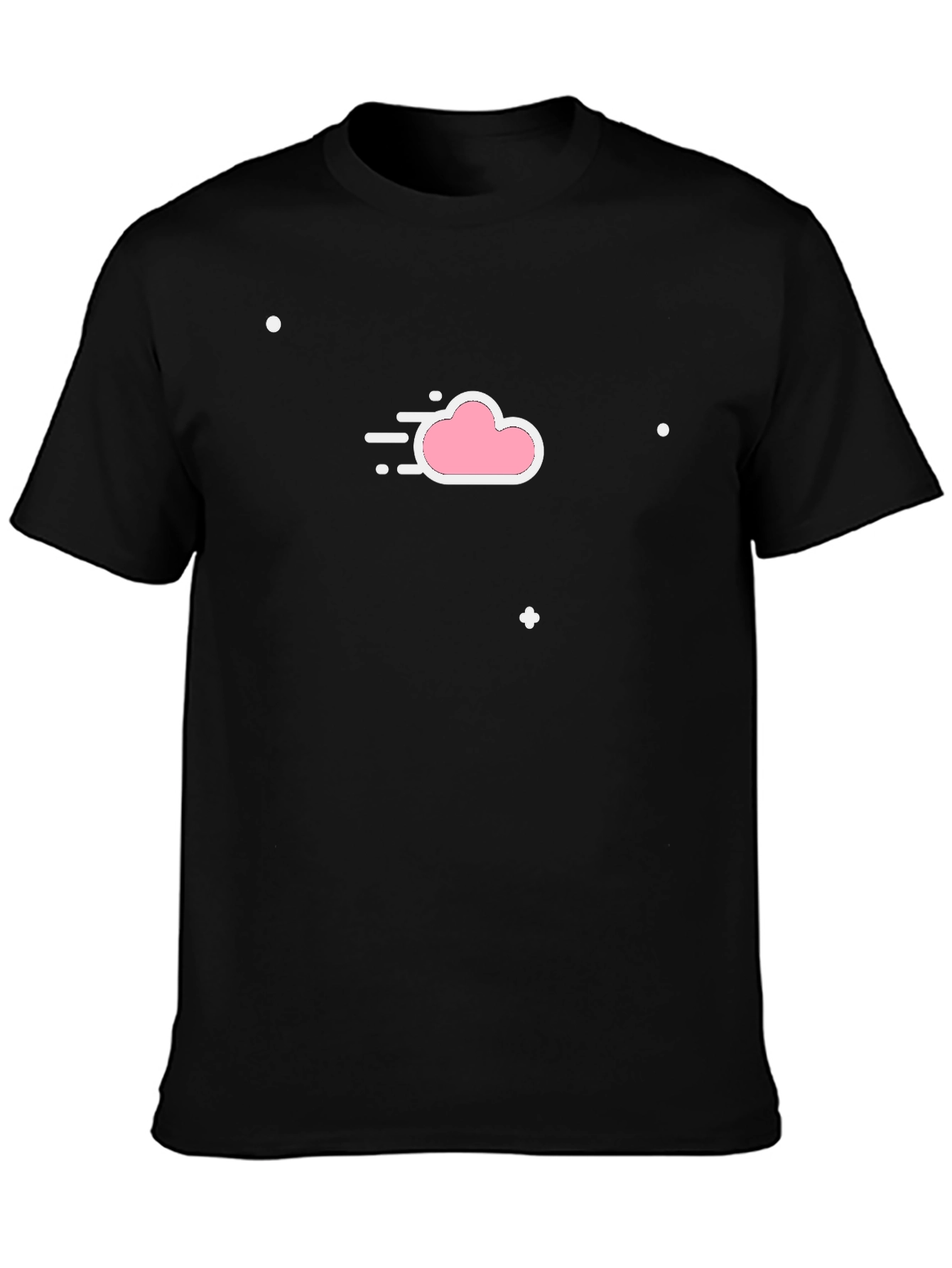 Black Cloud Graphic Tee - Soft Cotton Blend Shirt