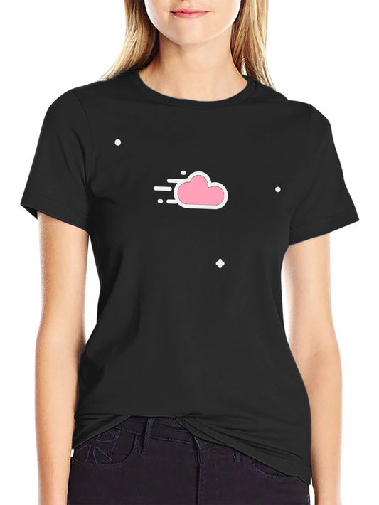 Black Cloud Graphic Tee - Soft Cotton Blend Shirt