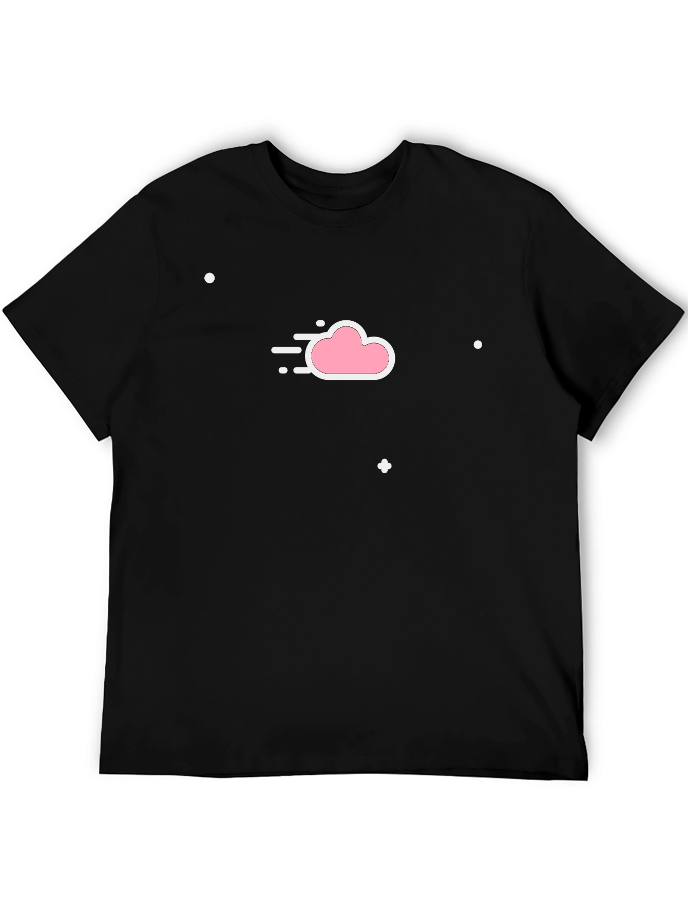 Black Cloud Graphic Tee - Soft Cotton Blend Shirt