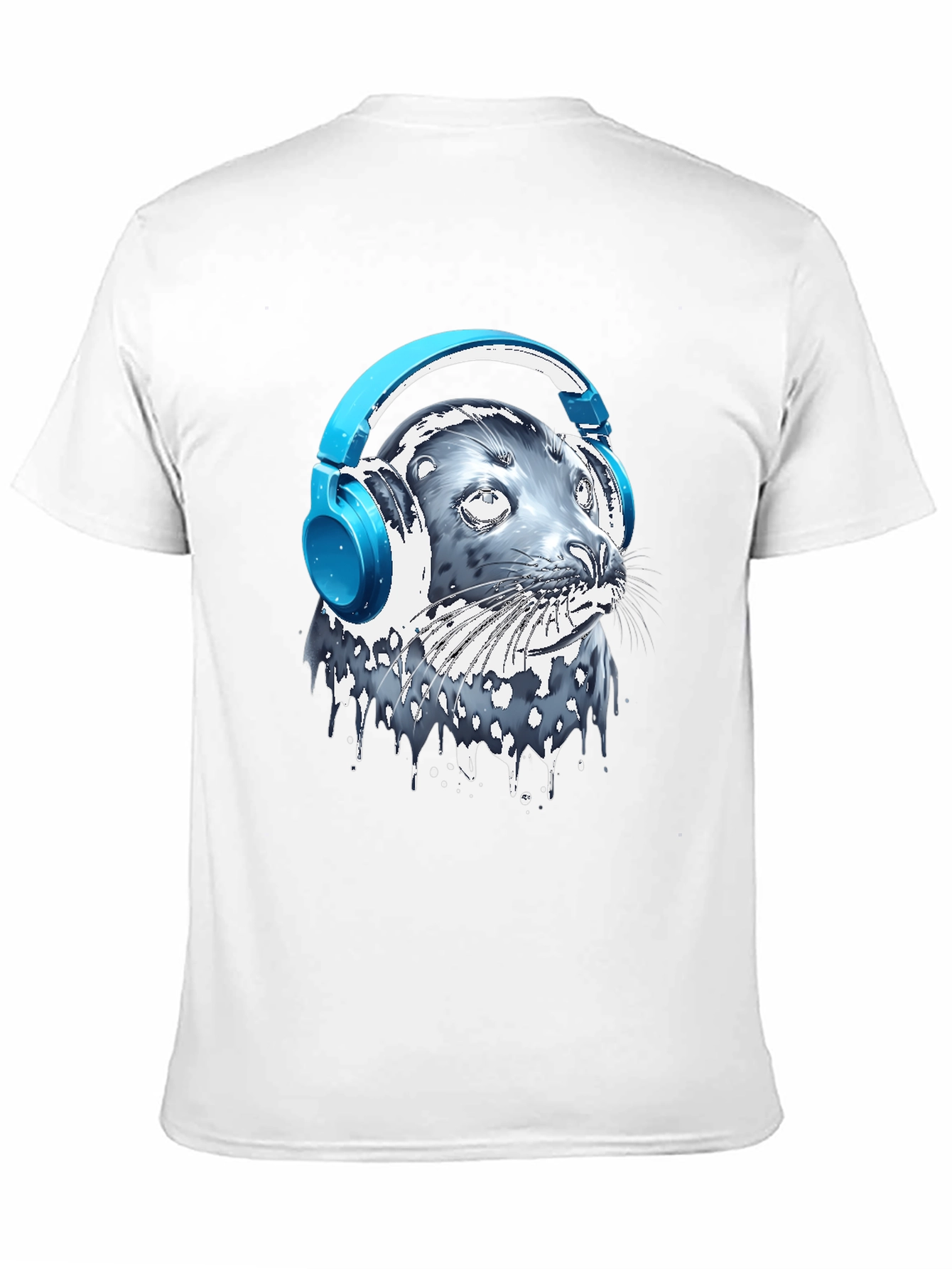 Seal with Headphones Graphic T-Shirt