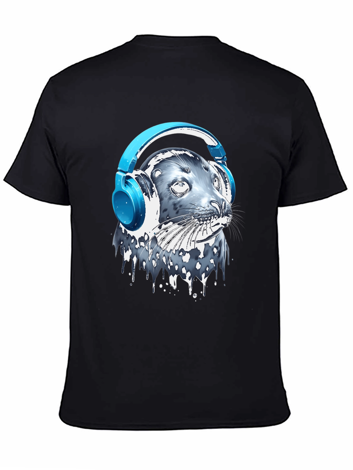 Seal with Headphones Graphic T-Shirt