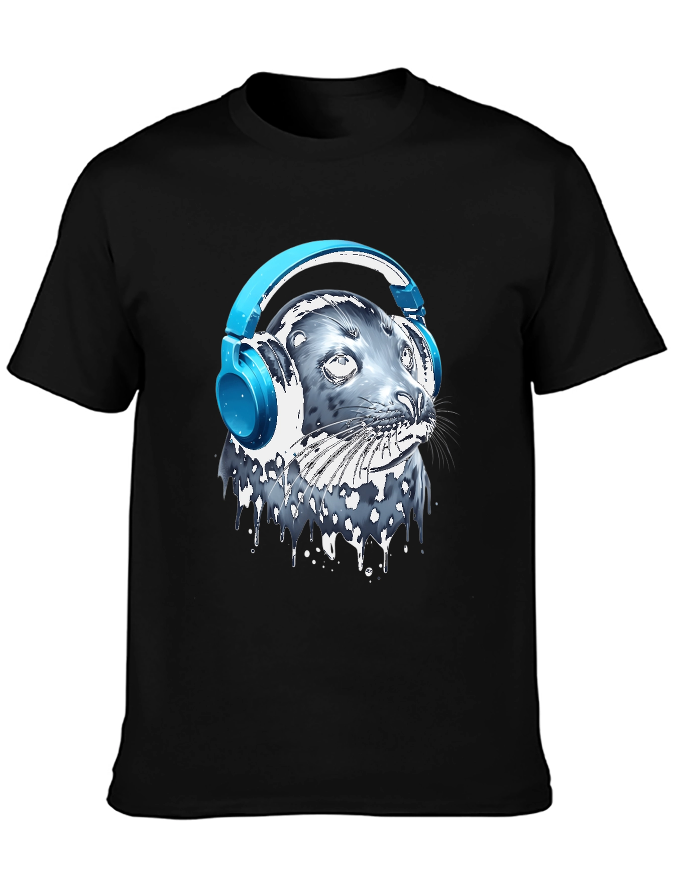 Seal with Headphones Graphic T-Shirt
