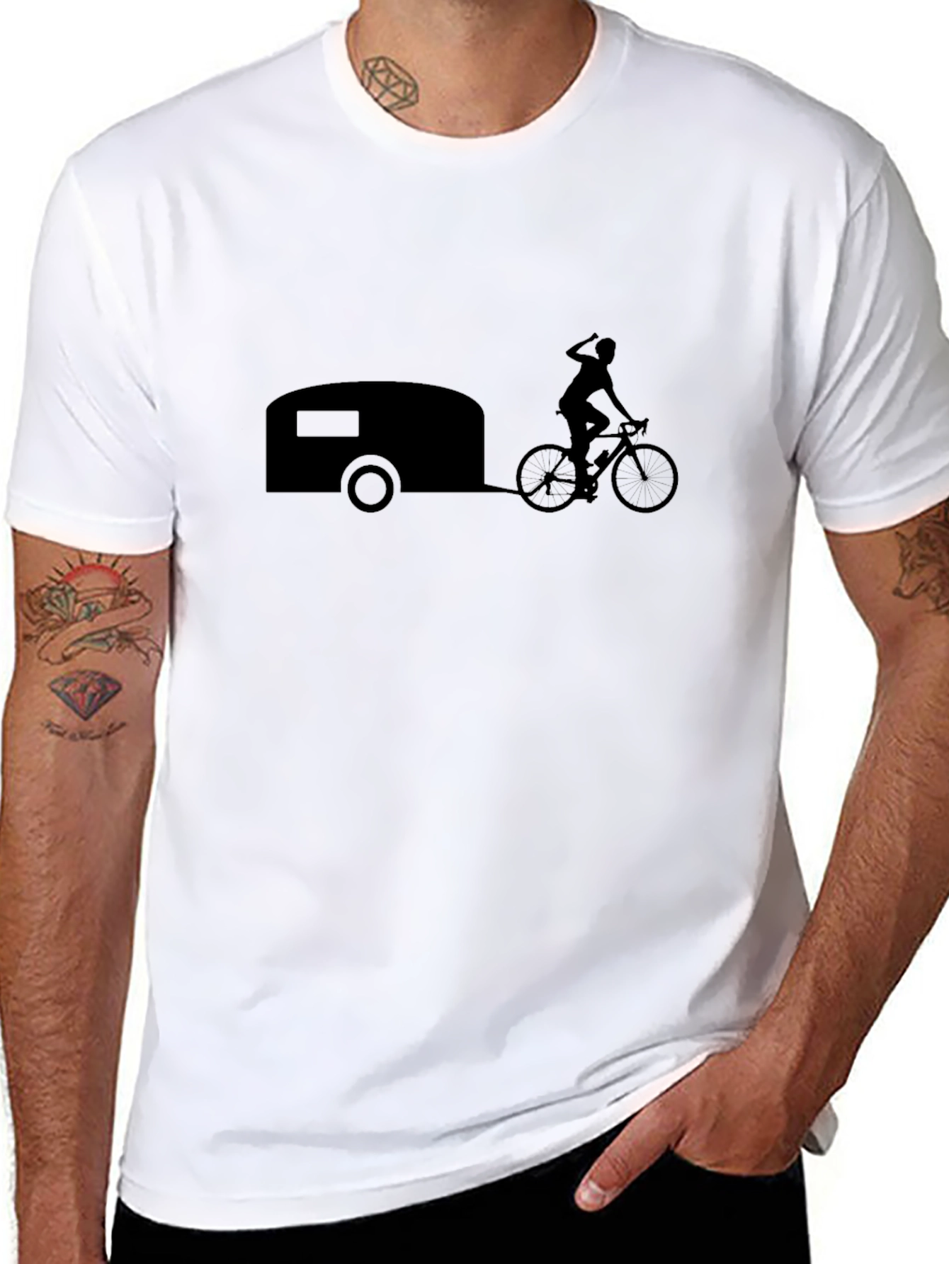 Bicycle Camper Black T-Shirt