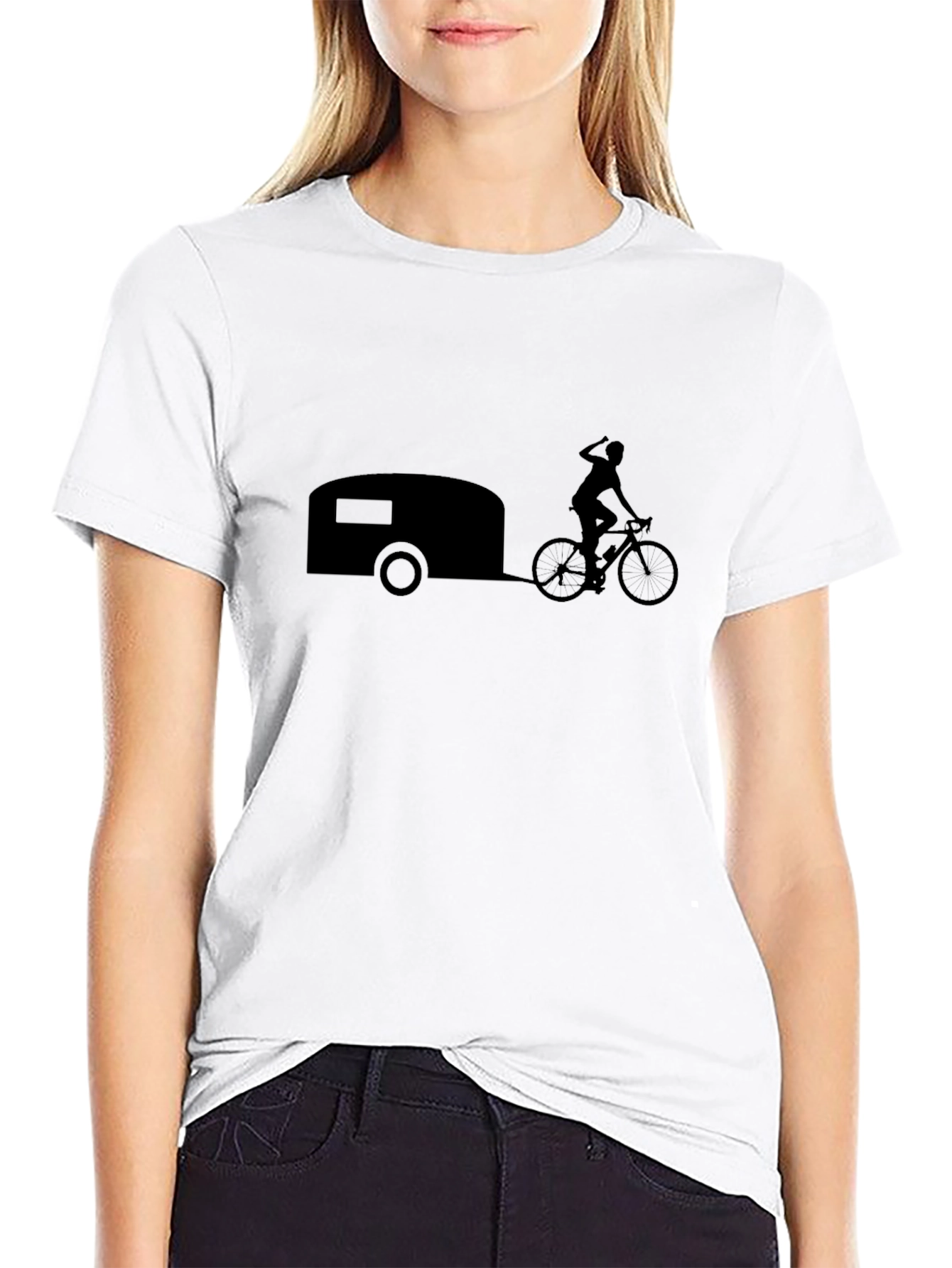 Bicycle Camper Black T-Shirt