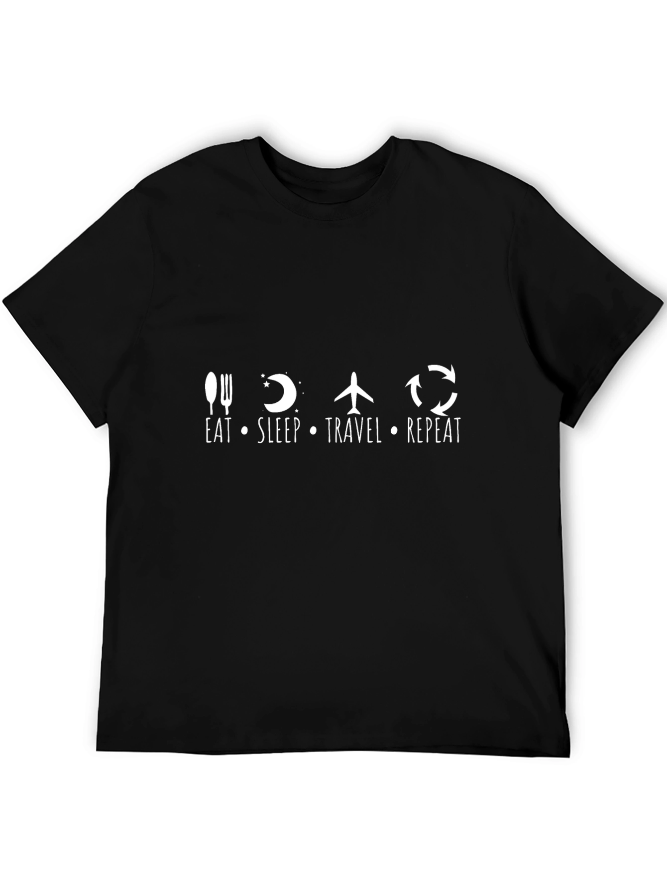 Eat Sleep Travel Repeat Graphic T-Shirt