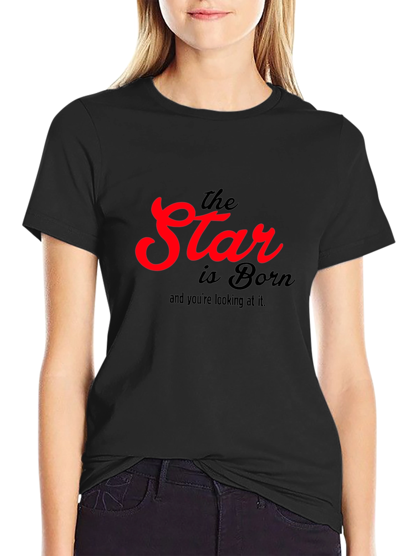 The Star Is Born Black Graphic T-Shirt
