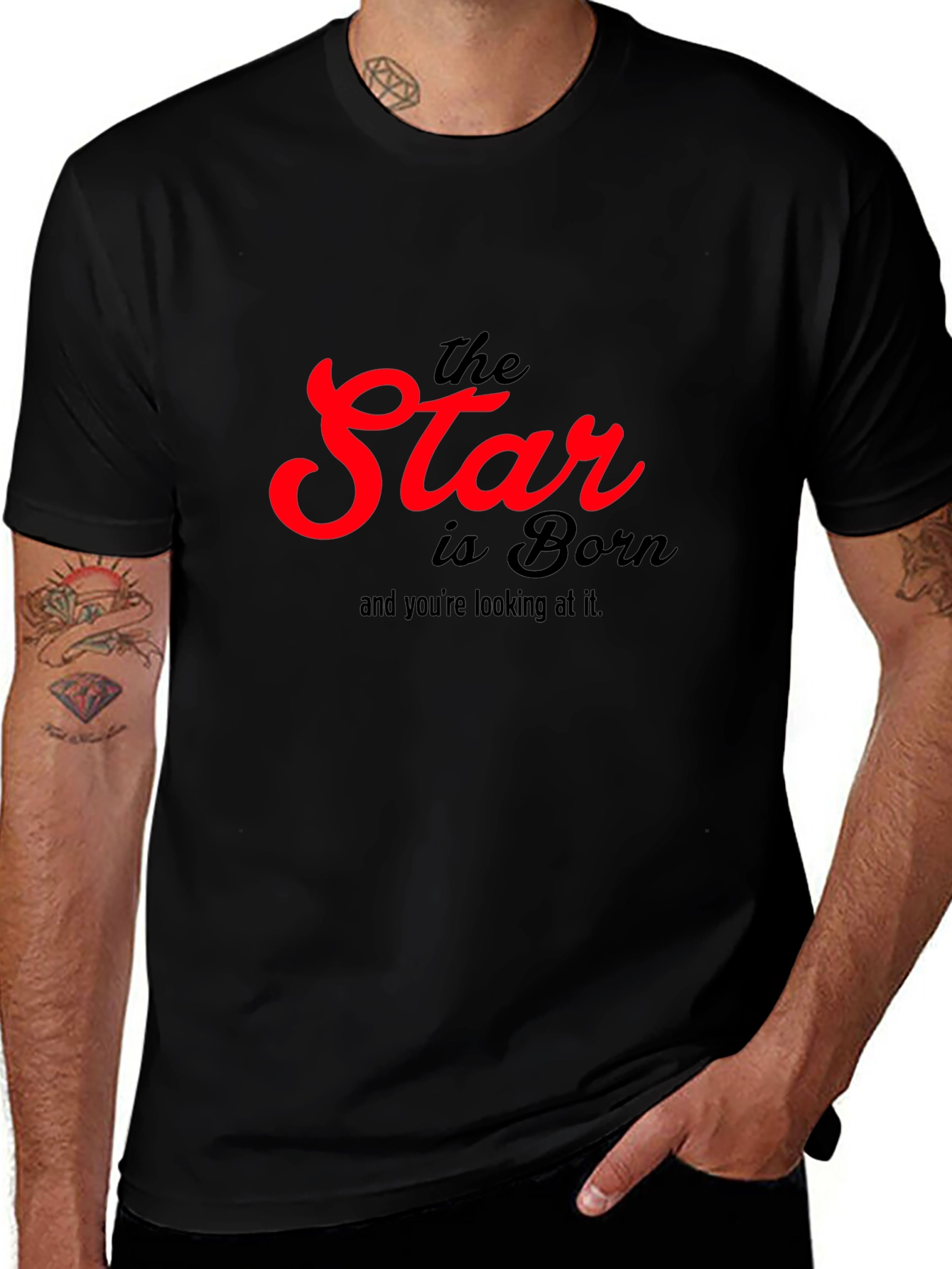 The Star Is Born Black Graphic T-Shirt