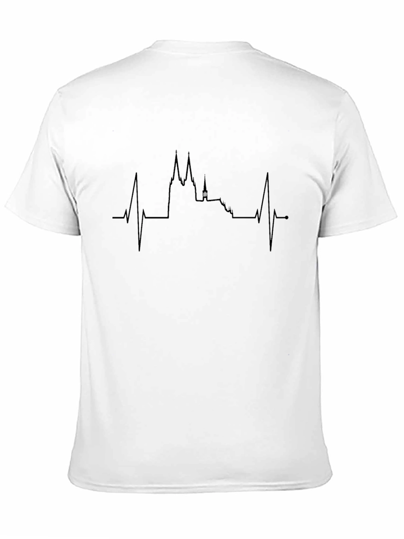 Heartbeat Skyline Black T-Shirt