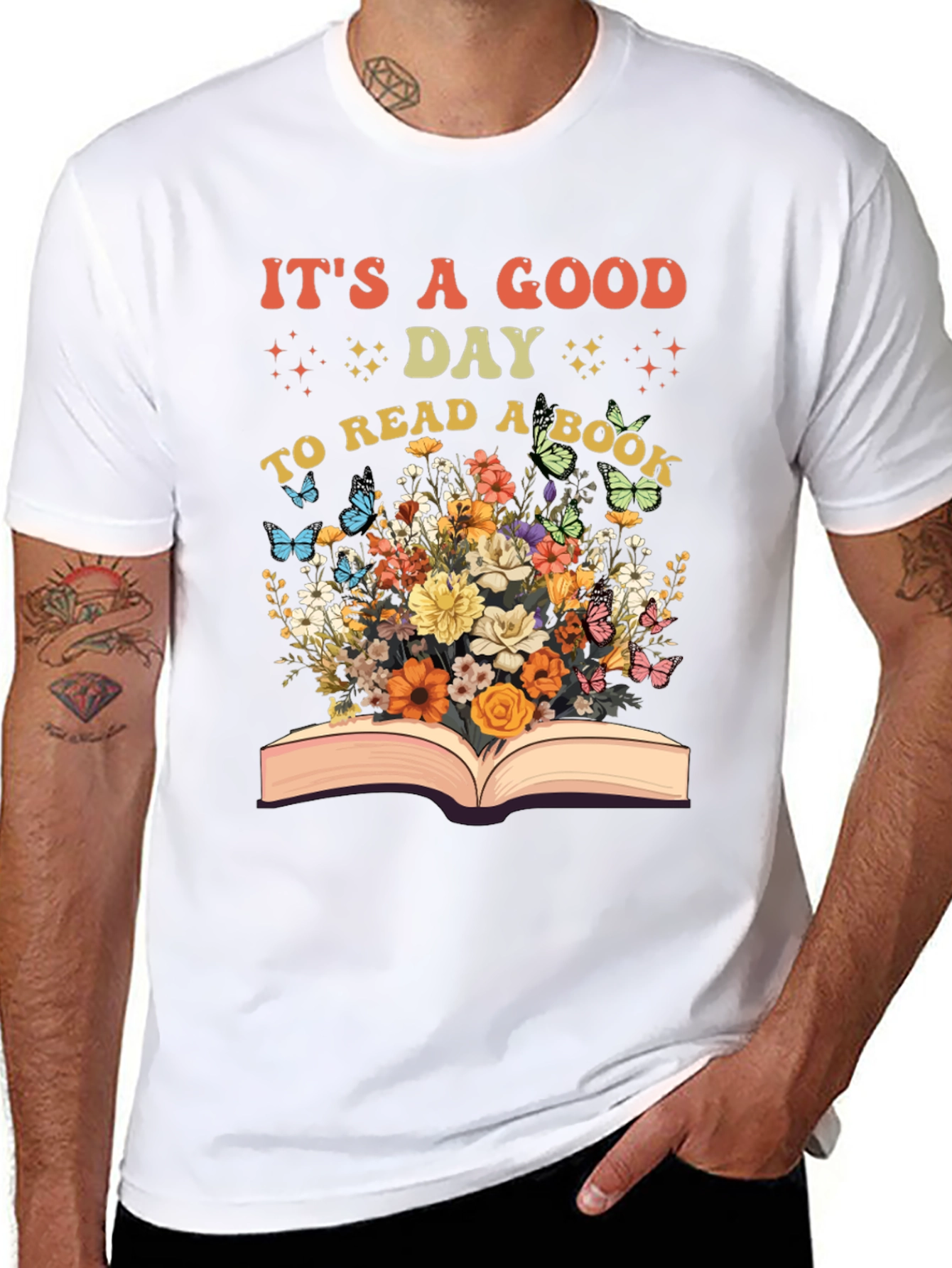 Book Lovers Floral Graphic T-Shirt