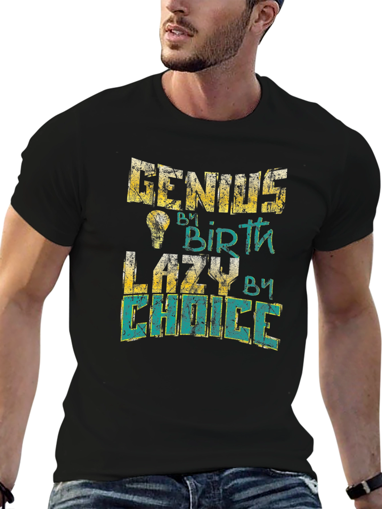 Genius by Birth Funny Mens Graphic Tee