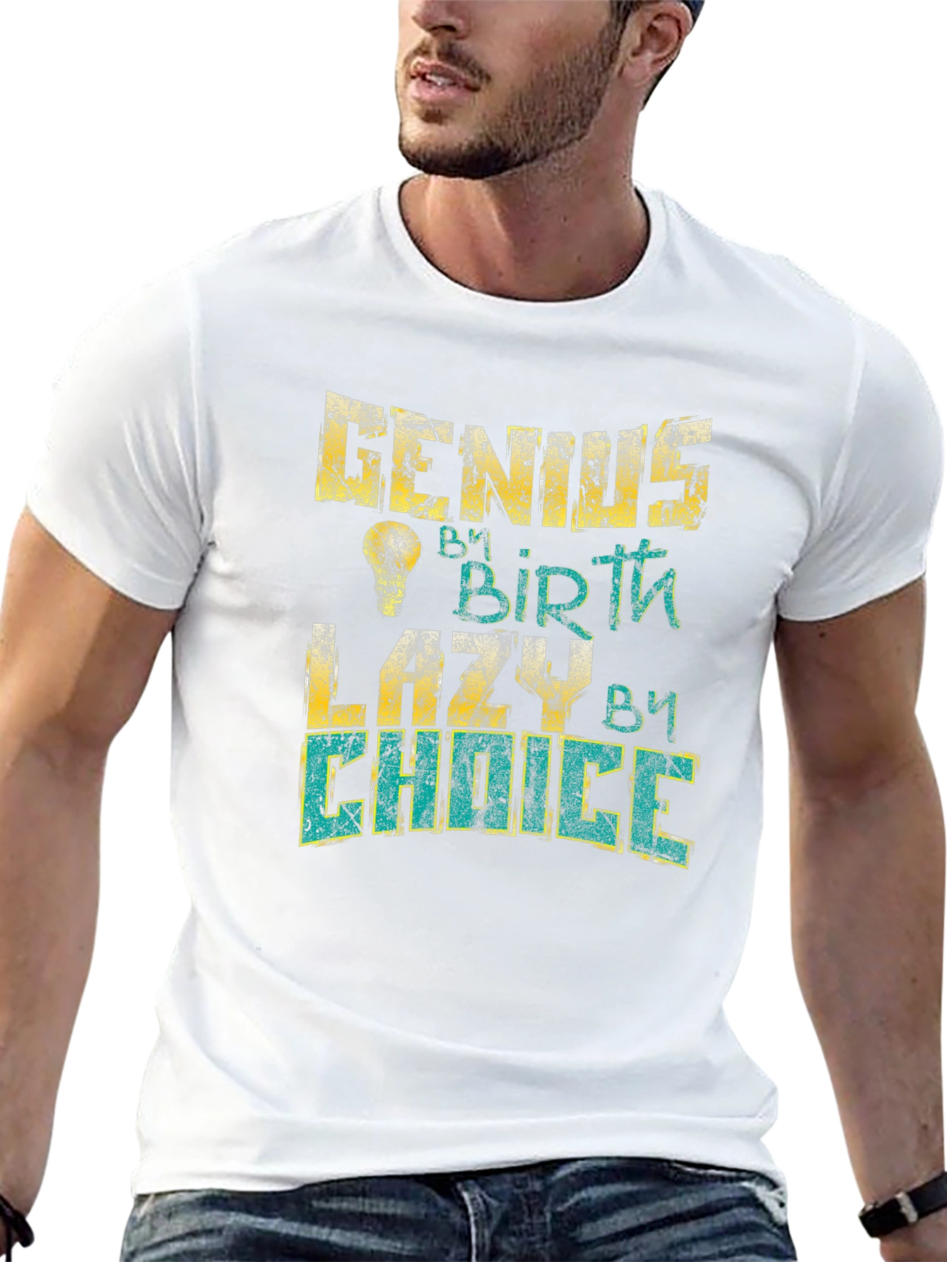 Genius by Birth Funny Mens Graphic Tee