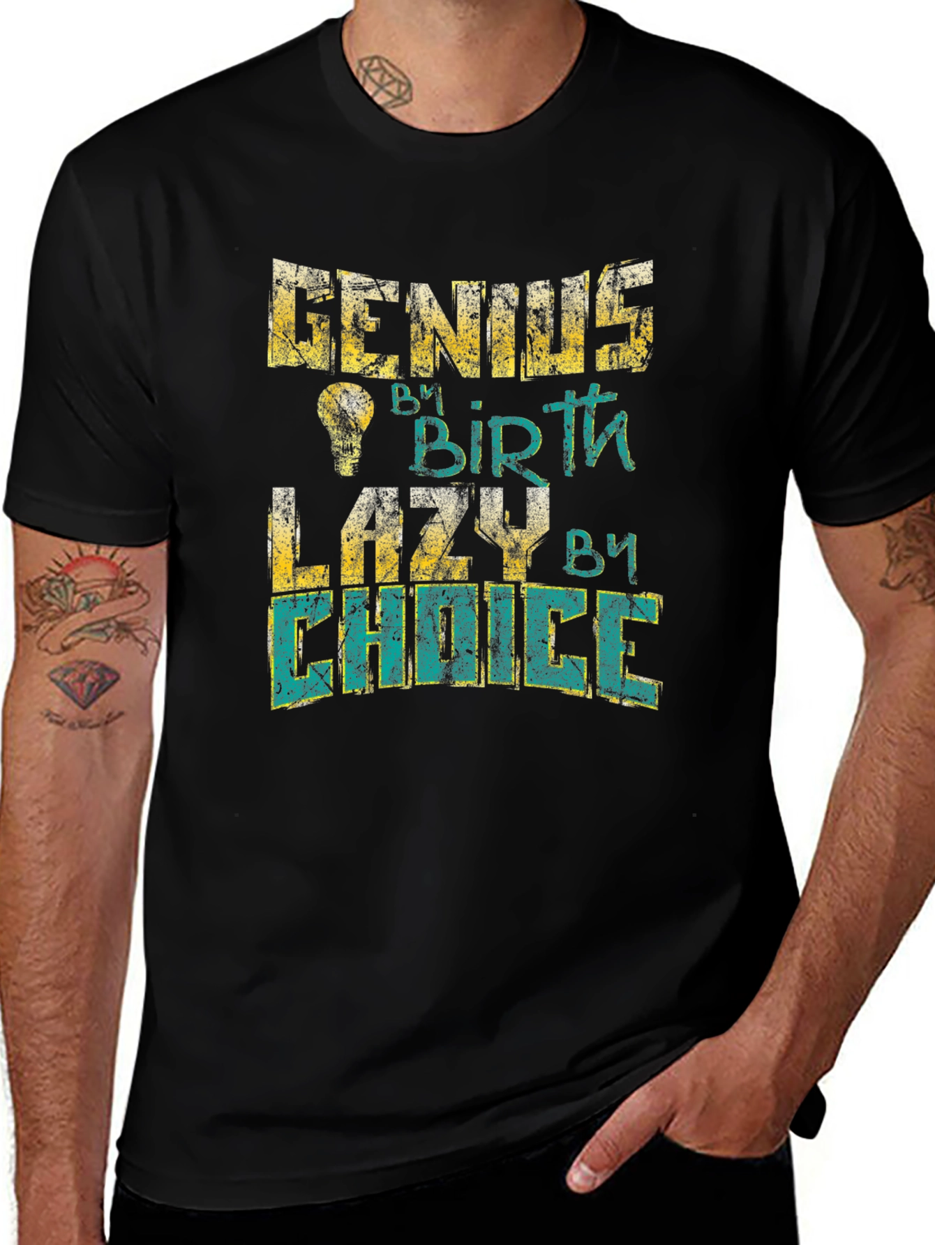 Genius by Birth Funny Mens Graphic Tee