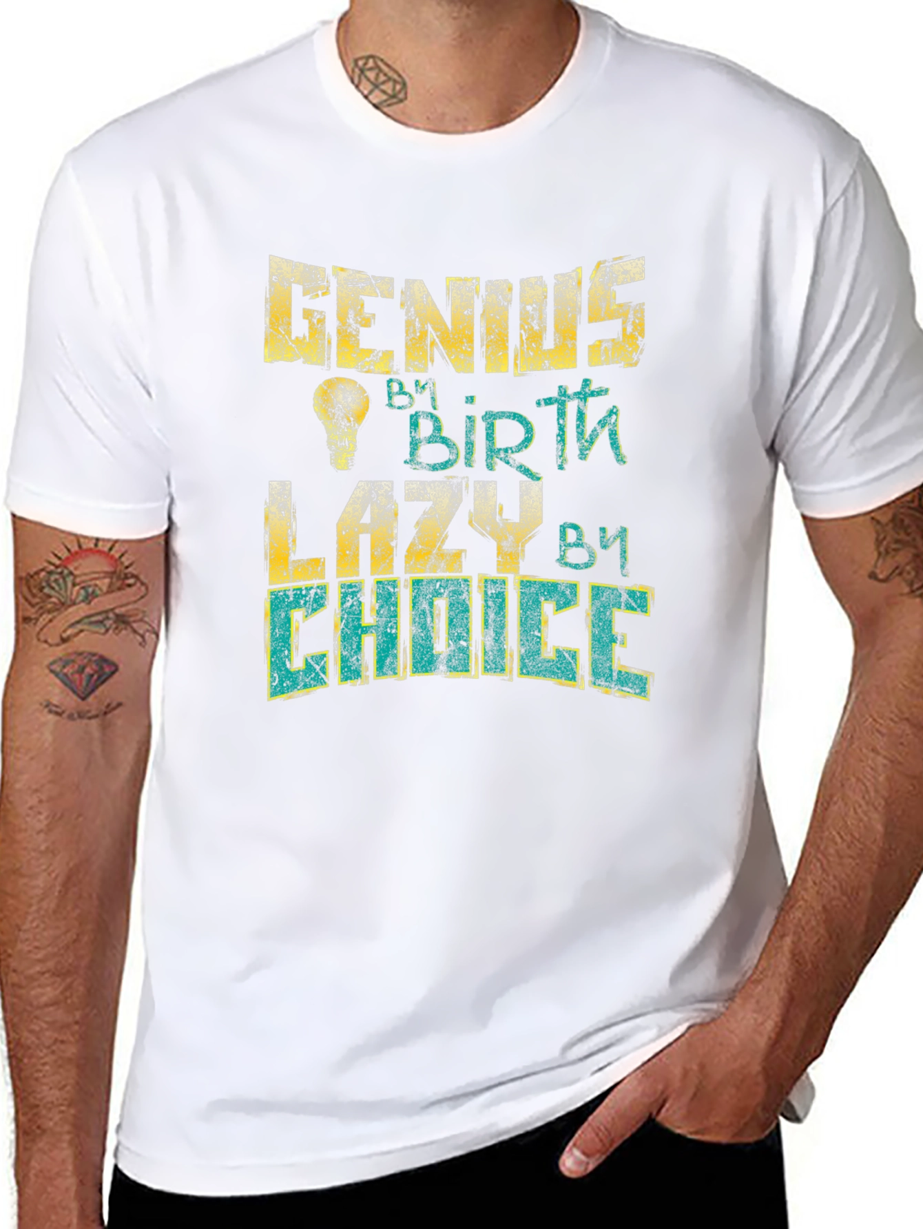 Genius by Birth Funny Mens Graphic Tee