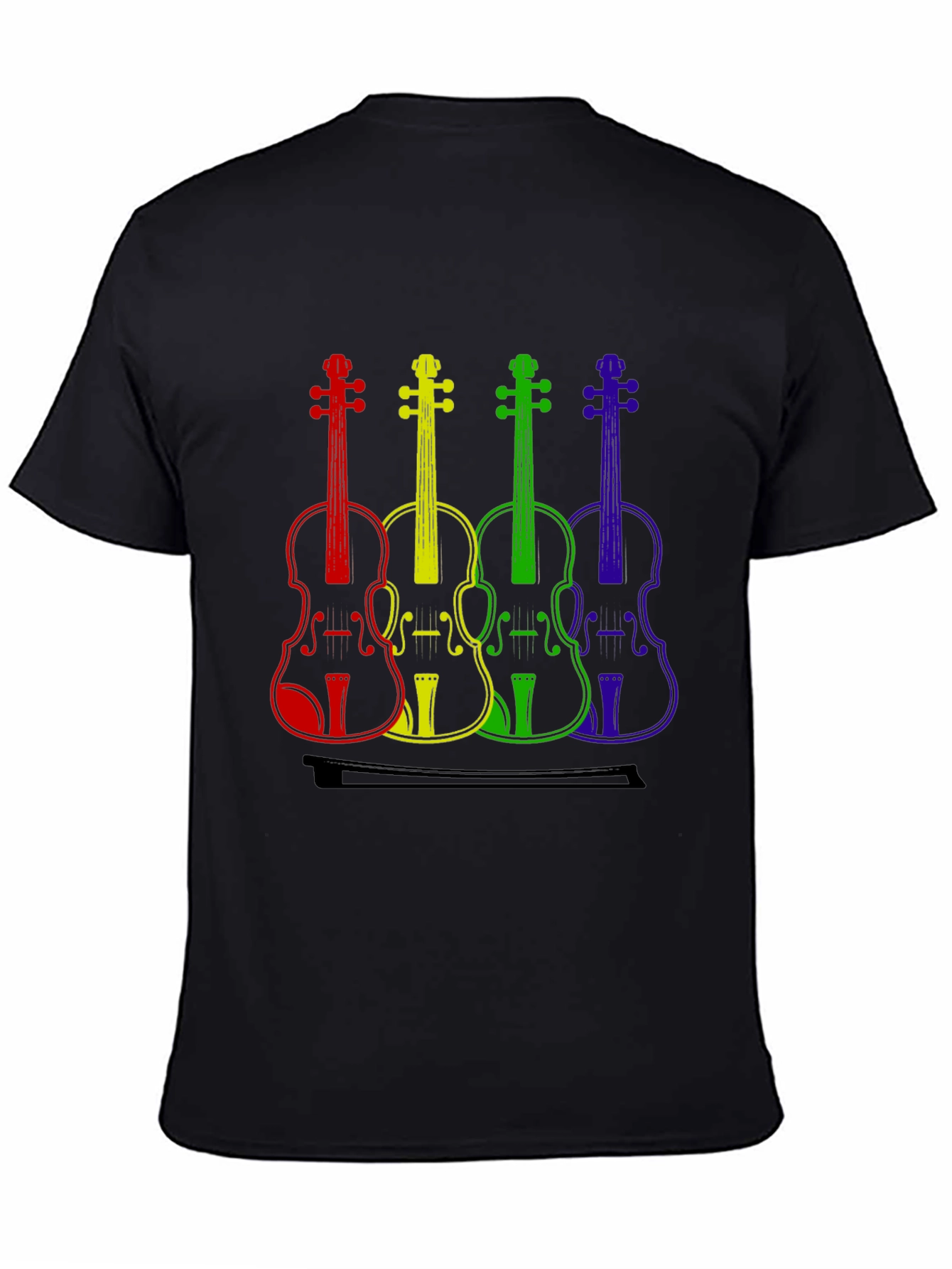 Rainbow Violin T-Shirt - Music Lover Tee