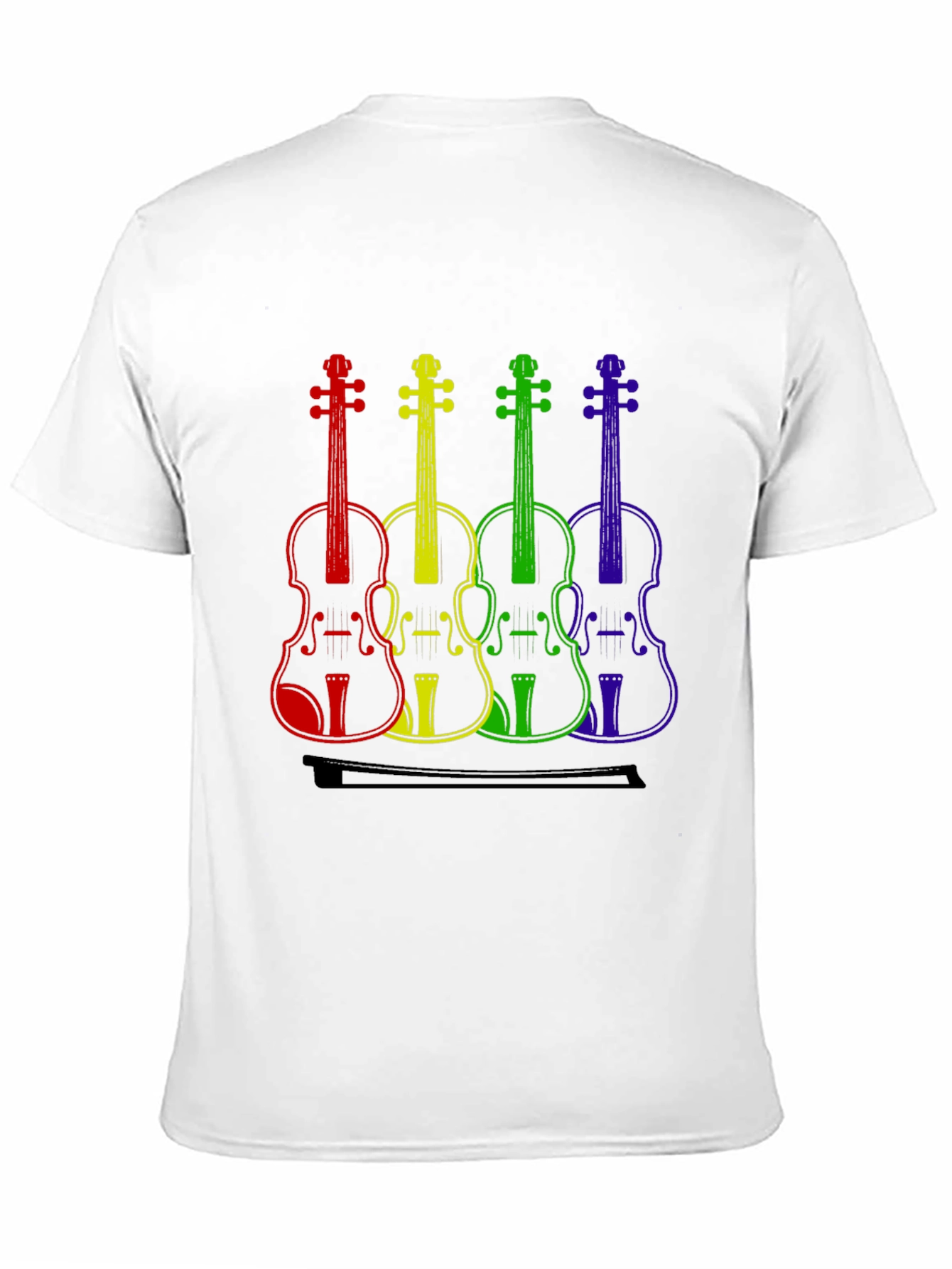 Rainbow Violin T-Shirt - Music Lover Tee