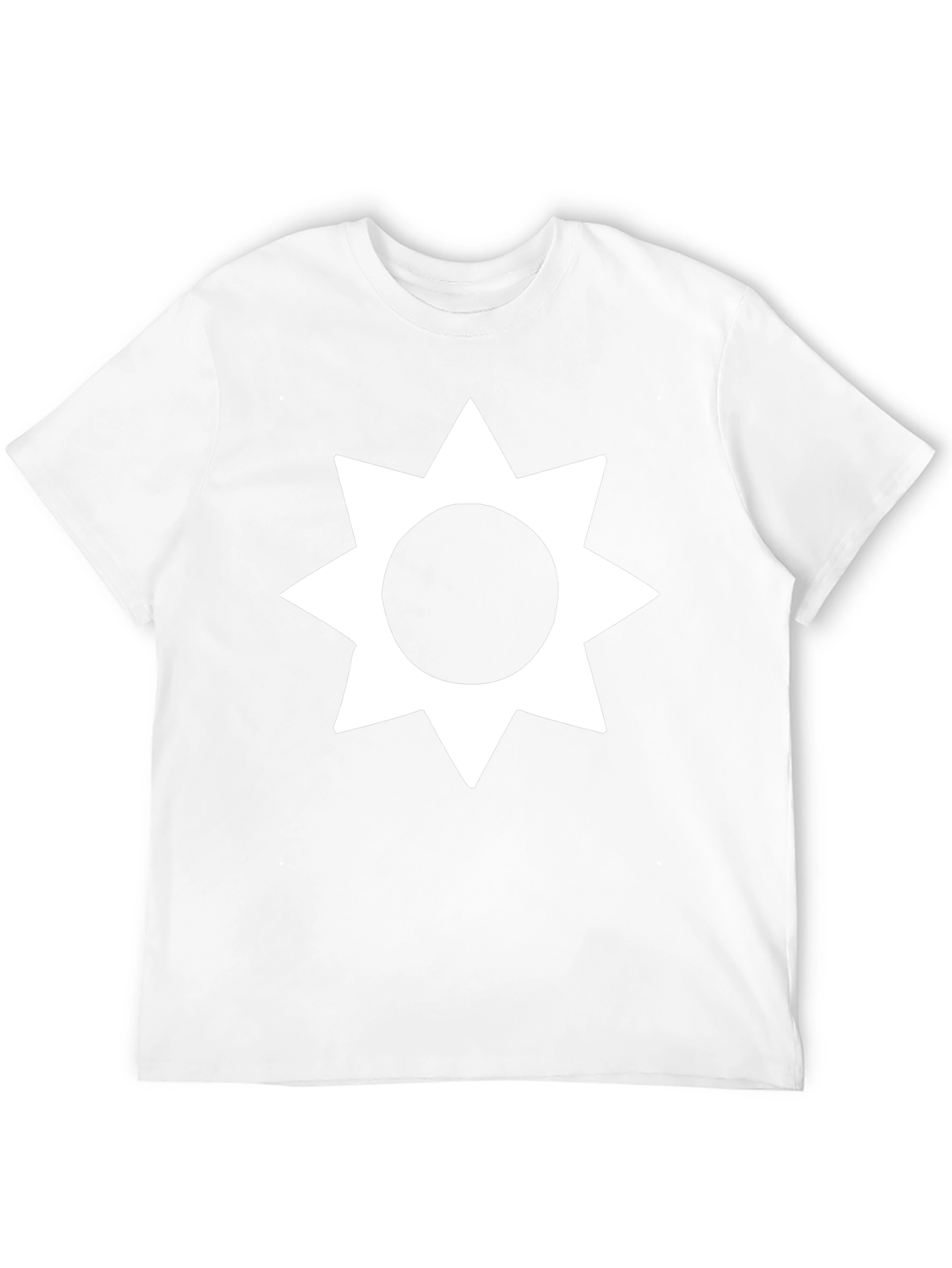 Geometric Star Graphic Tee - Soft Black Cotton Shirt